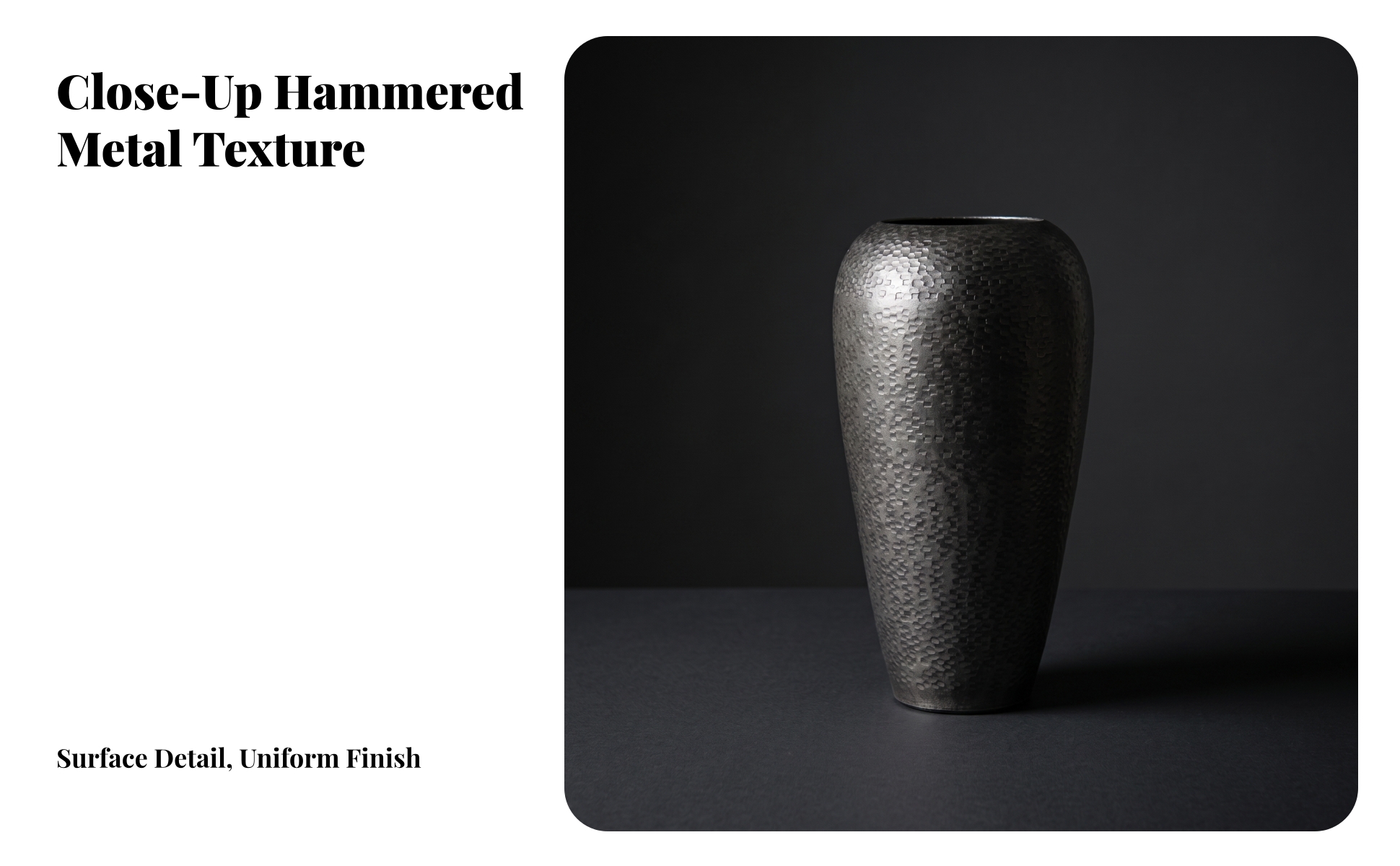 Aluminum Vase Hammered Decorative Vase Electroplated for Entryway, Minimalists