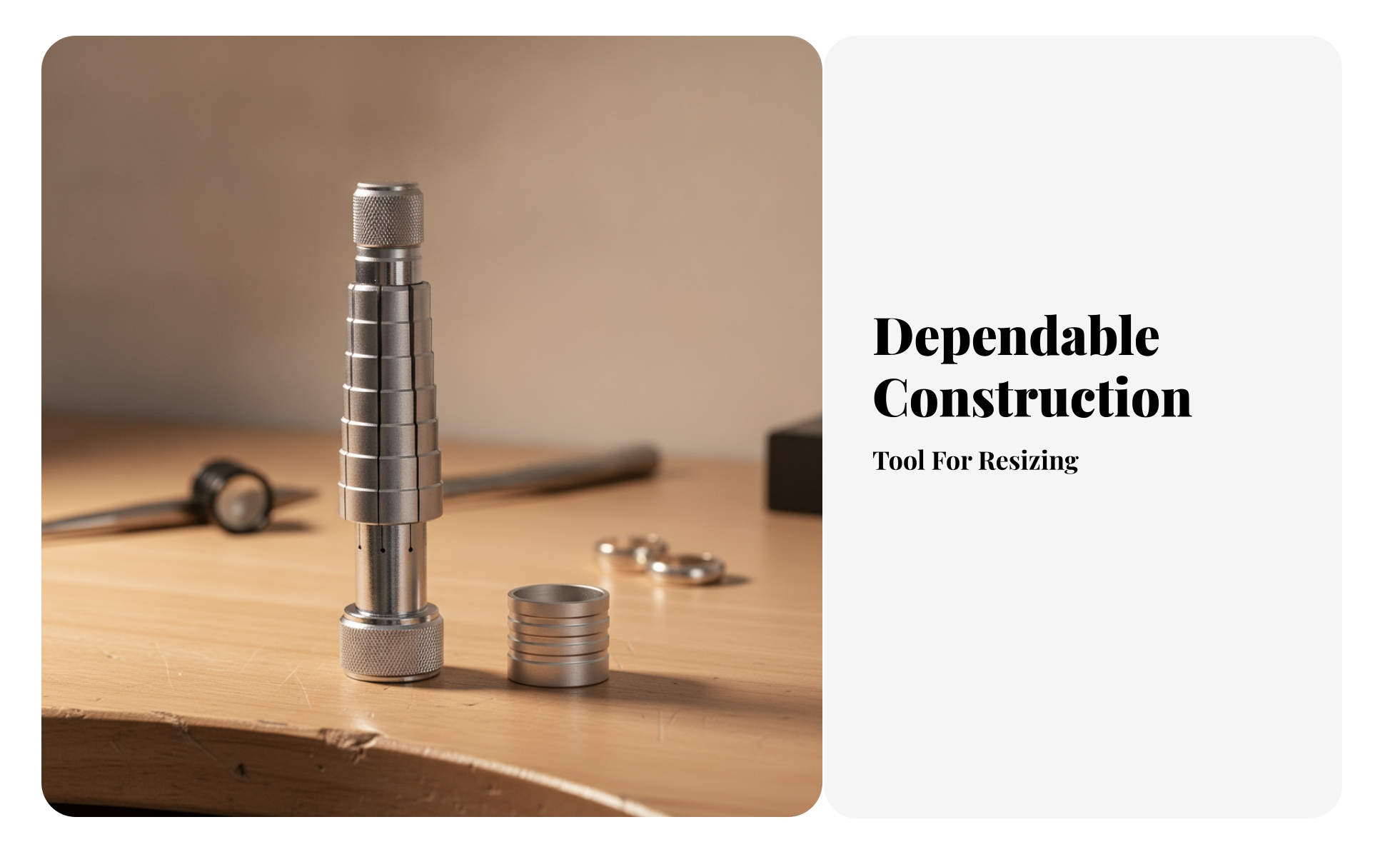 Metal Band Enlarger Exact Stepped Band Mandrel with Knurled Ends Graduated