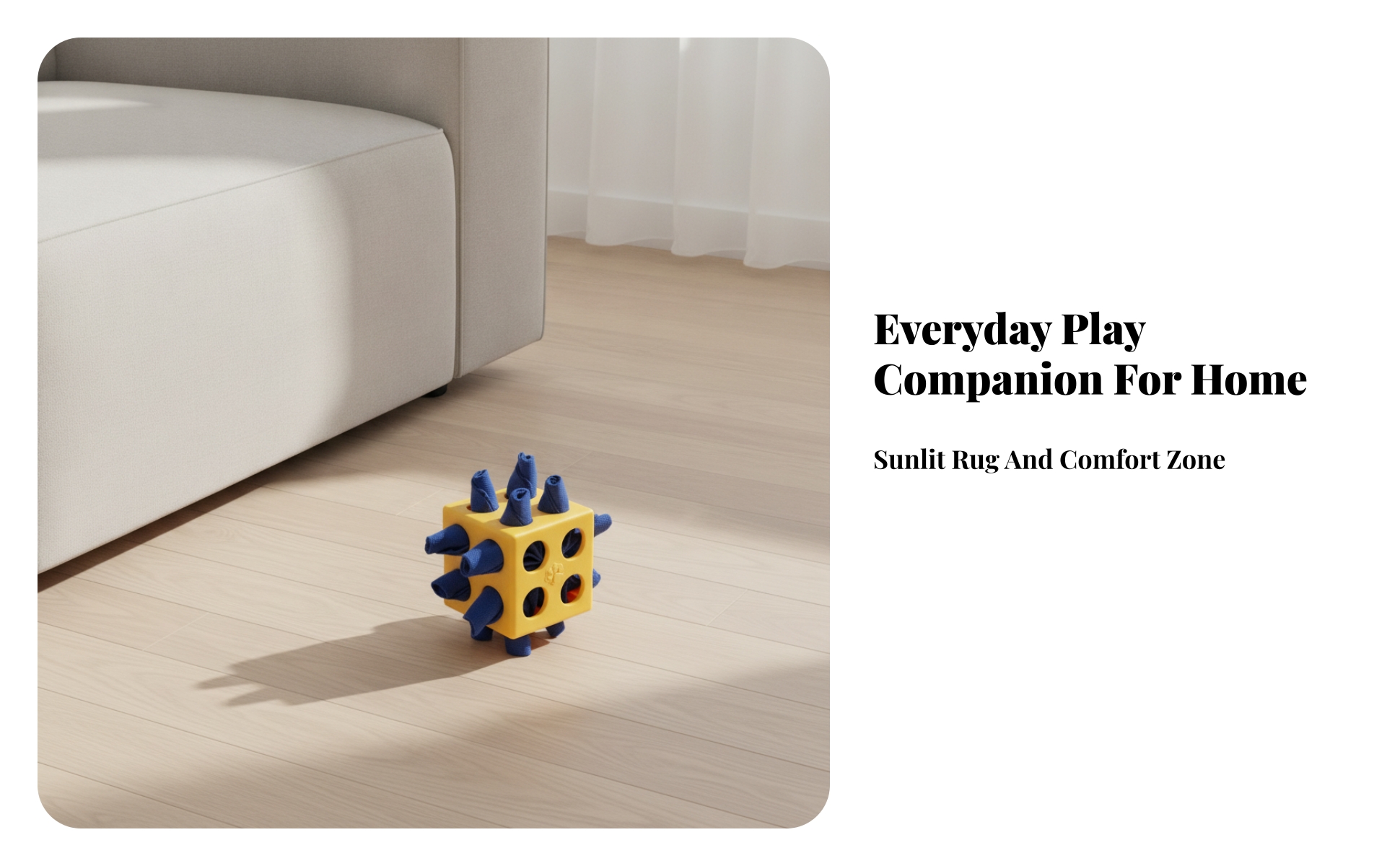 Dog Toy Sniffing Cube-Shaped Interactive Dog Toy Chewable for Indoor Play, Dogs