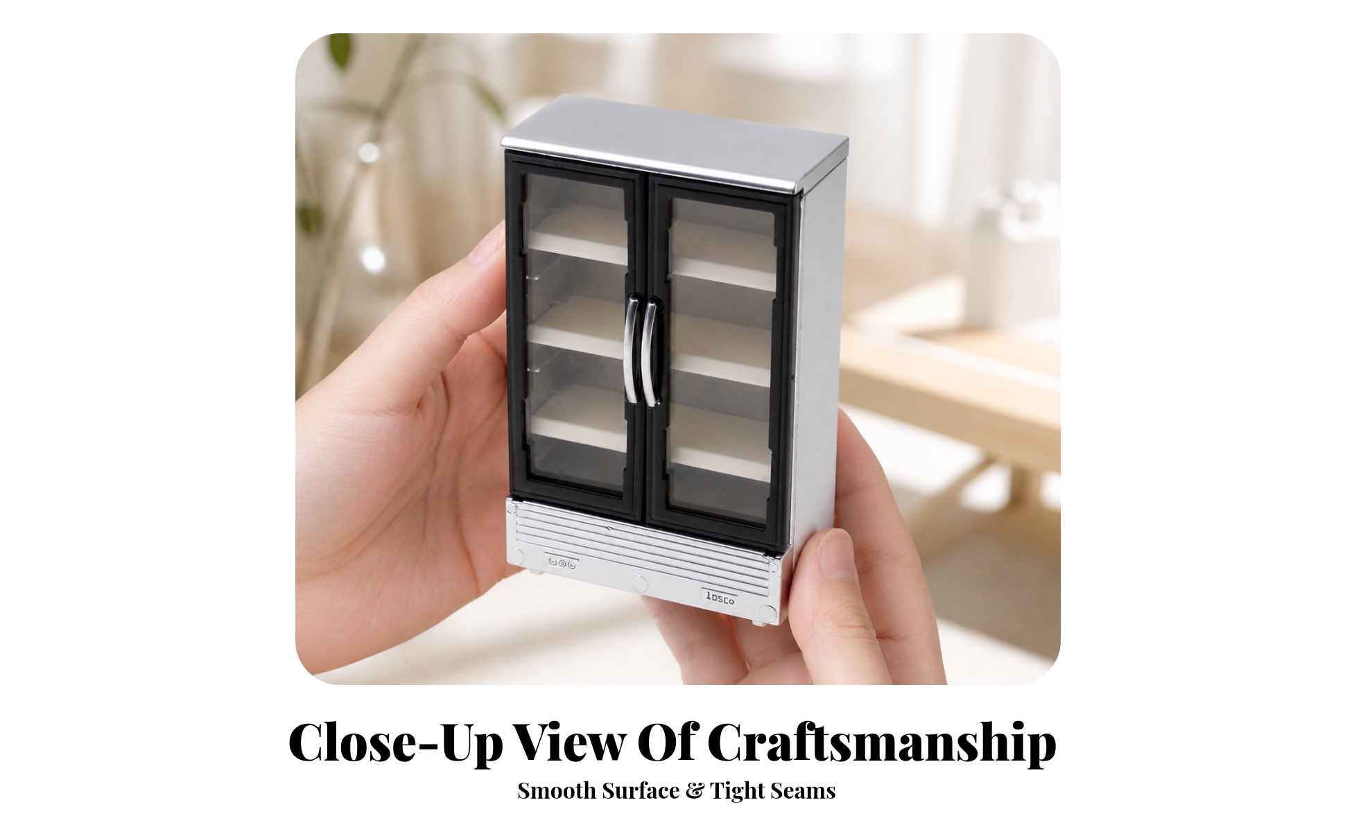 Mini-Kühlschrank-Modell realistisch doppeltüriger Miniatur-Kühlschrank