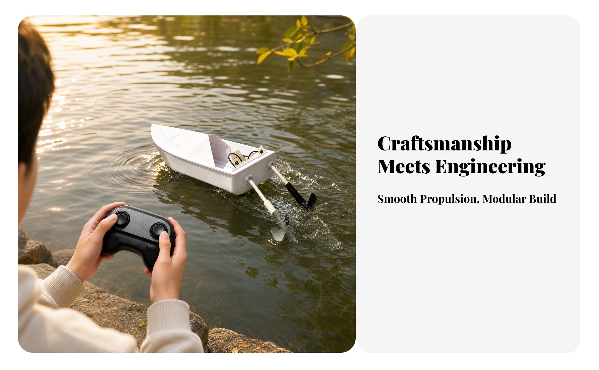 Rc Boot mit Fernsteuerung zum Selberbauen Papierschiff mit Motor ferngesteuert