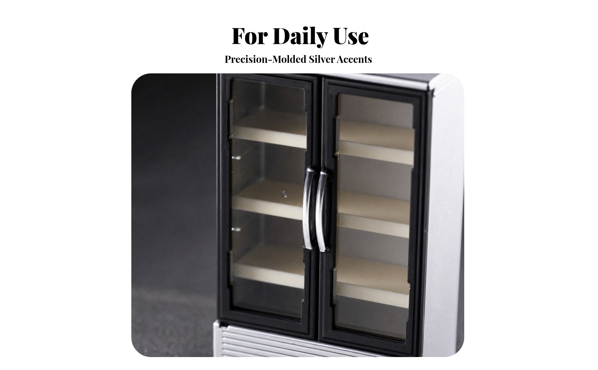 Mini-Kühlschrank-Modell realistisch doppeltüriger Miniatur-Kühlschrank