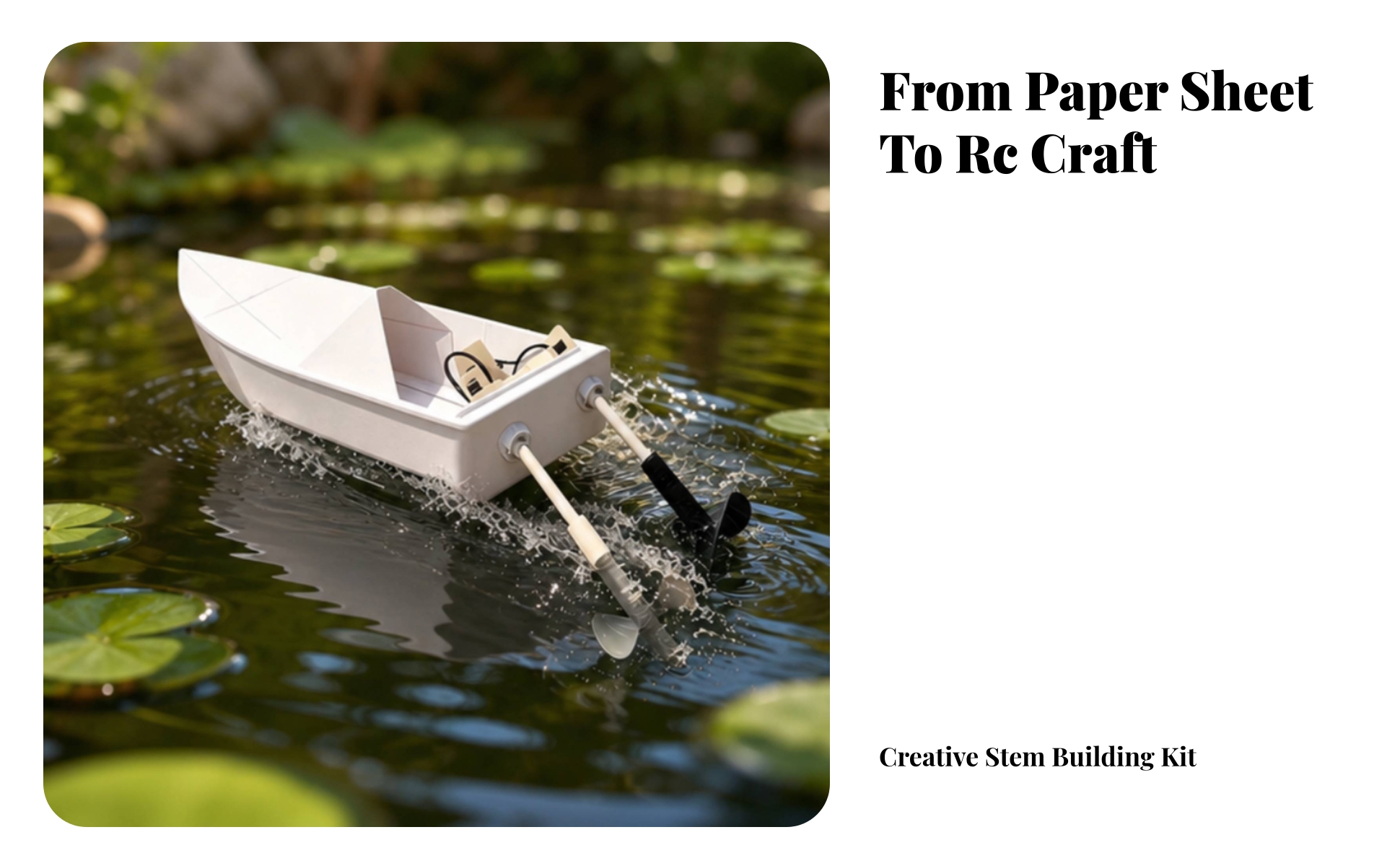 Rc Boot mit Fernsteuerung zum Selberbauen Papierschiff mit Motor ferngesteuert