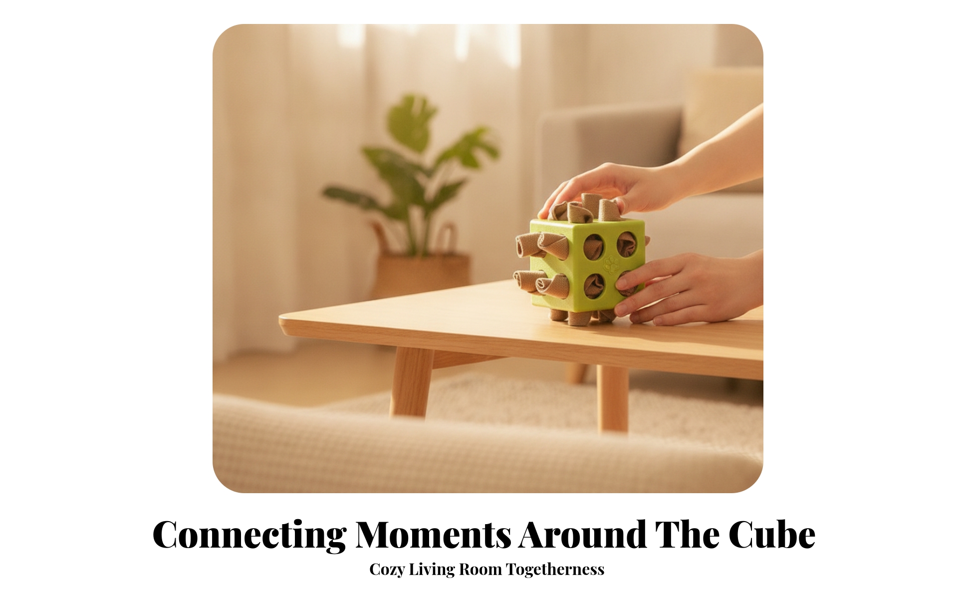 Dog Toy Sniffing Cube-Shaped Interactive Dog Toy Chewable for Indoor Play, Dogs