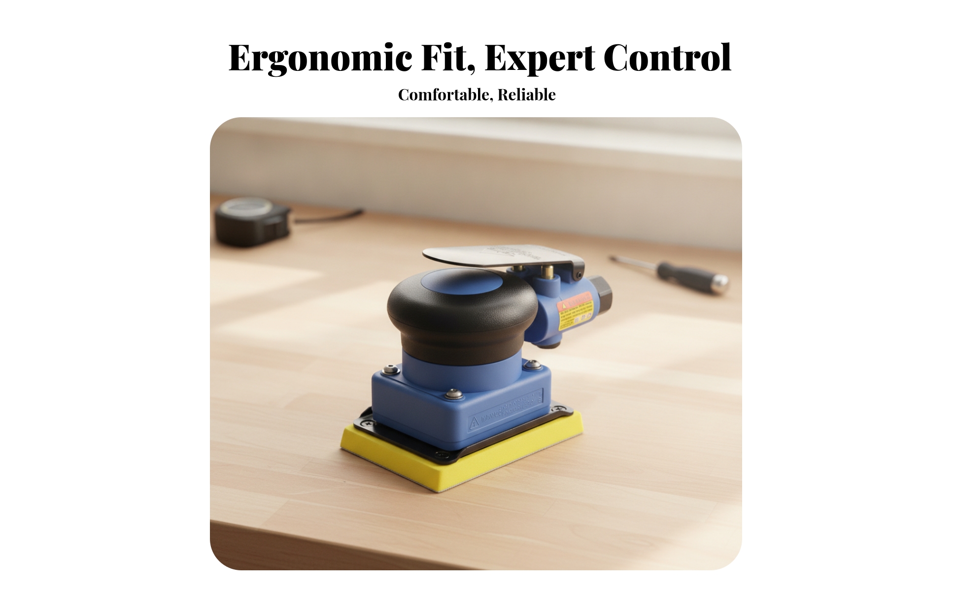 Pneumatic Sanding Machine Air-Powered Hand-Held Pneumatic Sander Slim