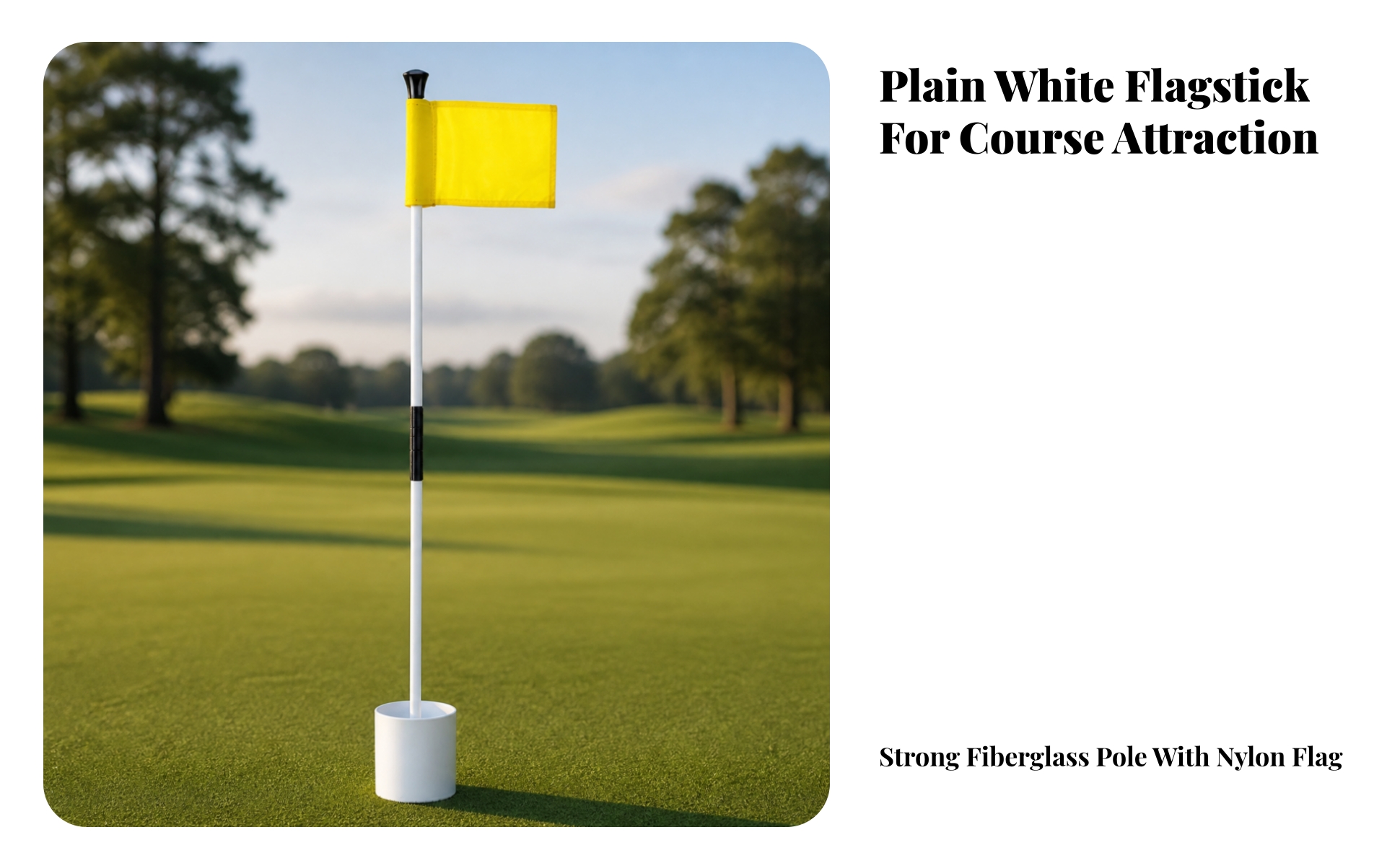 Putting Green Flagstick Easy to Assemble Portable Golf Green Flagstick Sturdy