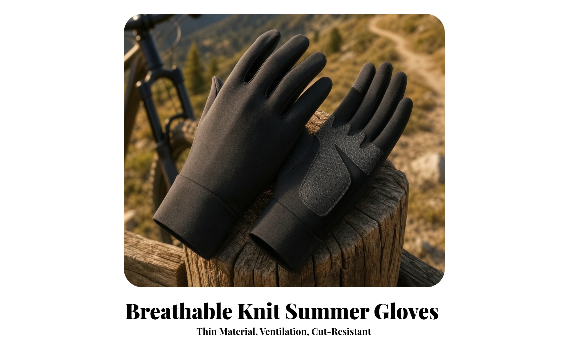 Full-Finger Cycling Glove UPF 50+ Touchscreen Cycling Glove Breathable