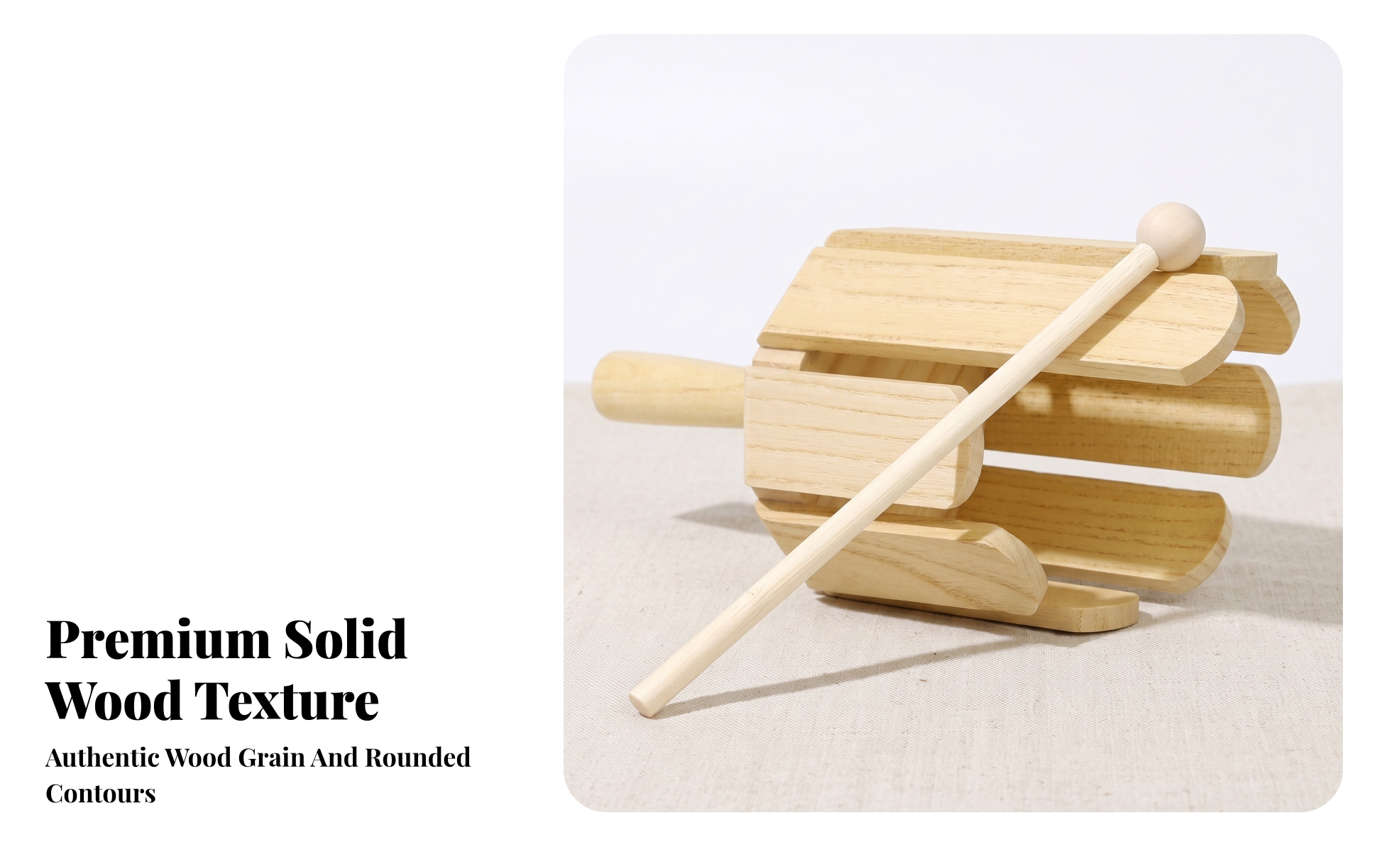 Wooden Xylophone with Mallets 8-Tone Xylophone with Mallets Solid Wood for Kids