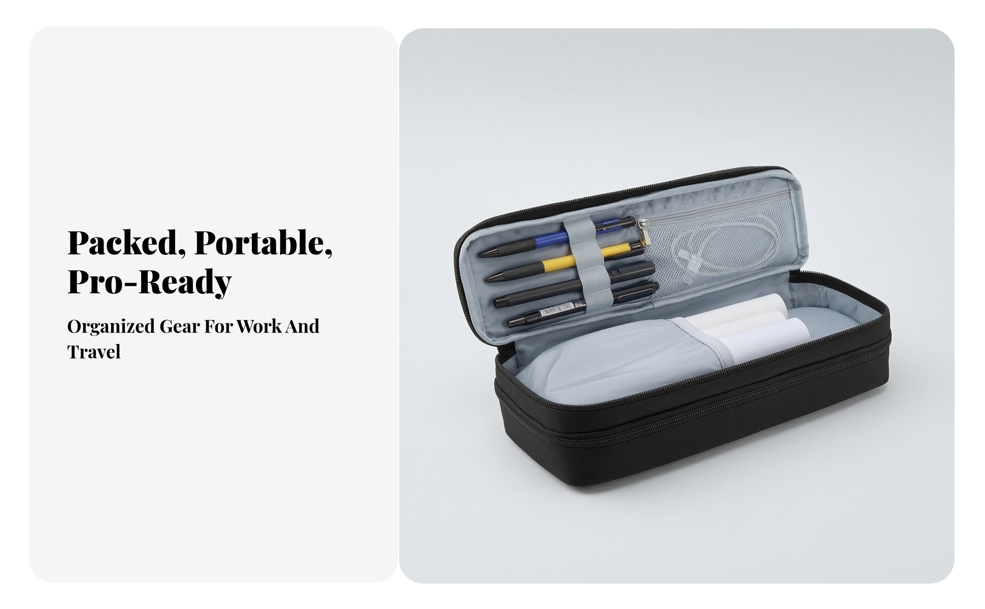 Thermal Printer Carrying Case Two-compartmentCompartment for Study Areas