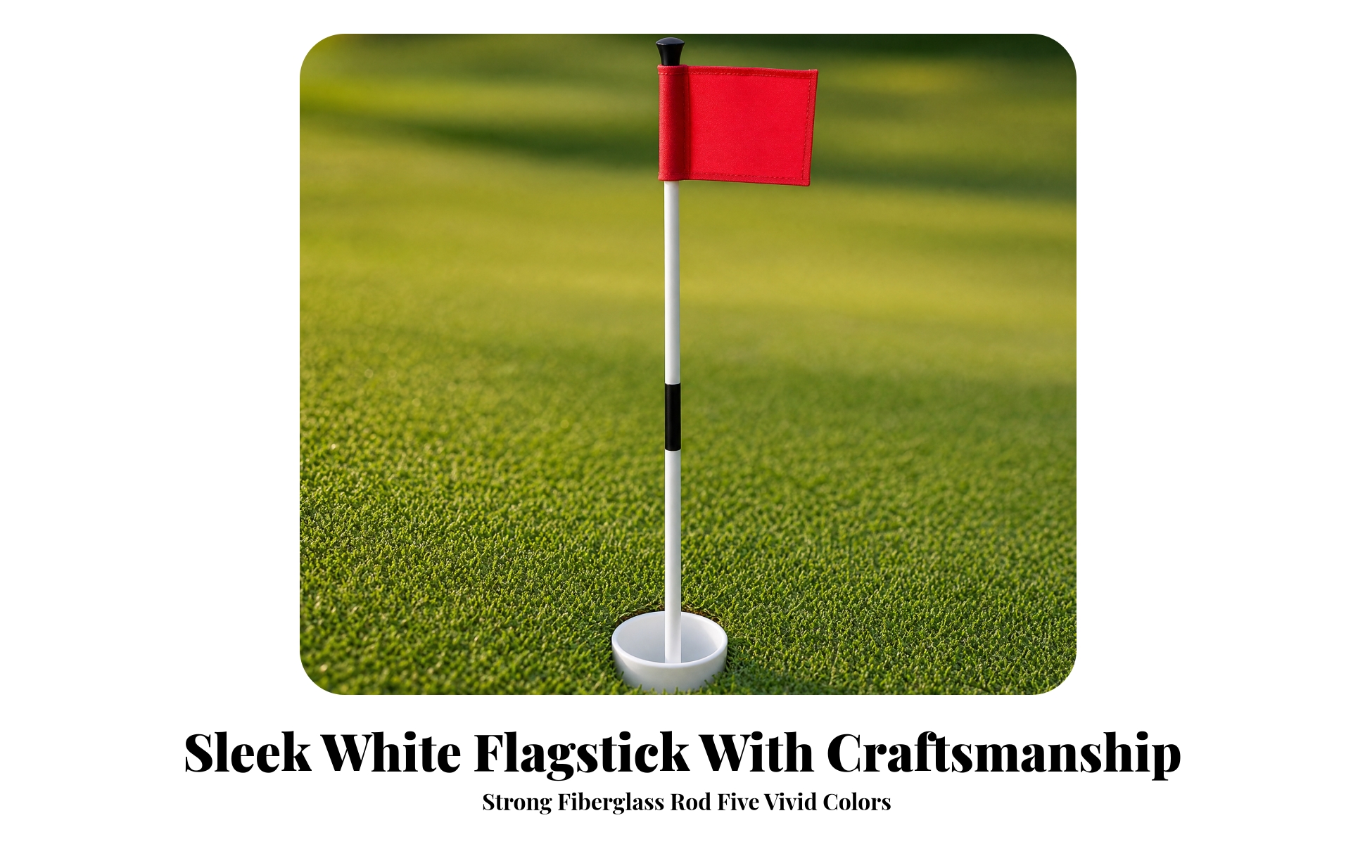 Putting Green Flagstick Easy to Assemble Portable Golf Green Flagstick Sturdy
