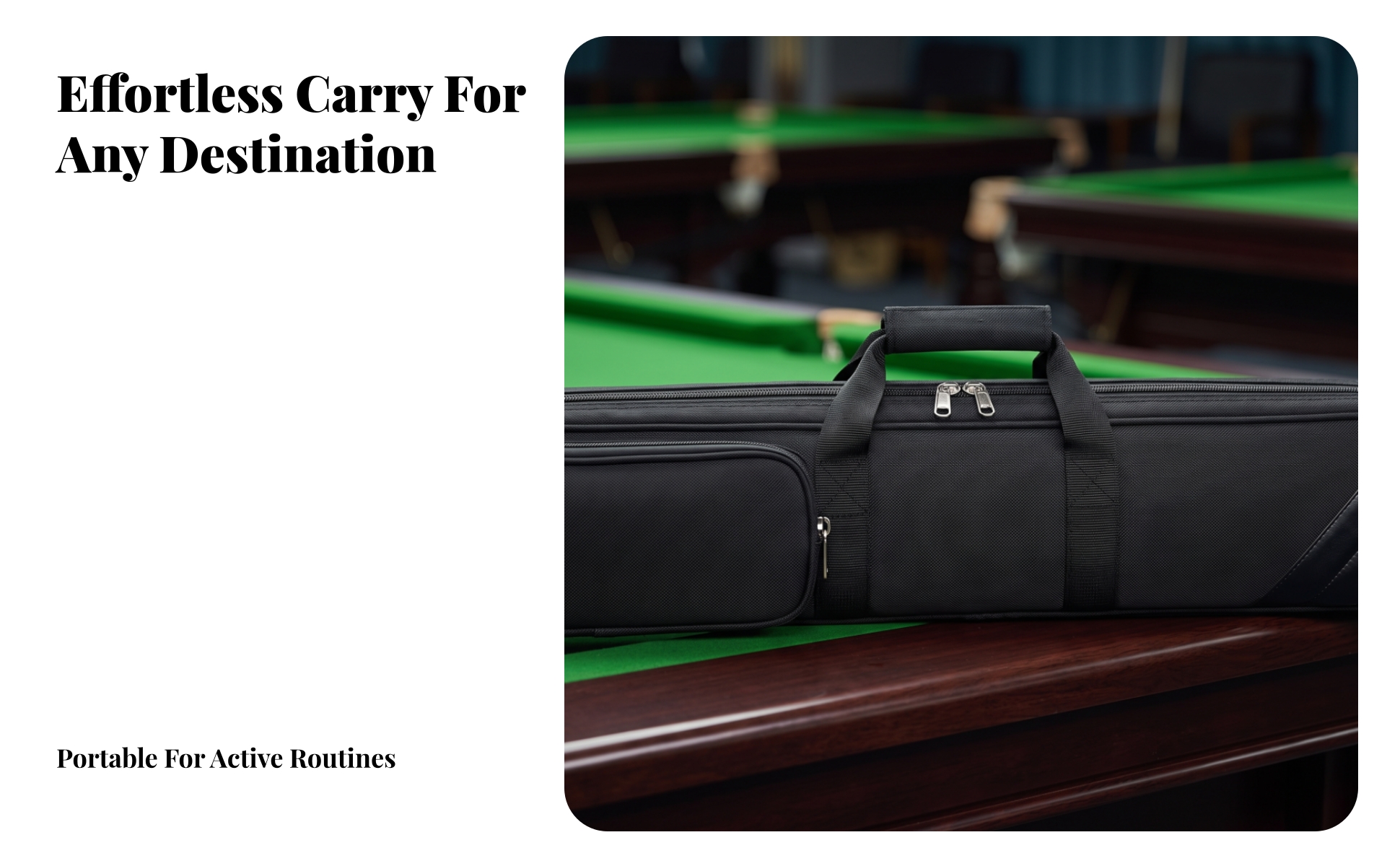 Billard-Queue-Tasche mit Außentasche gepolstert Billard-Queue-Tasche tragbar