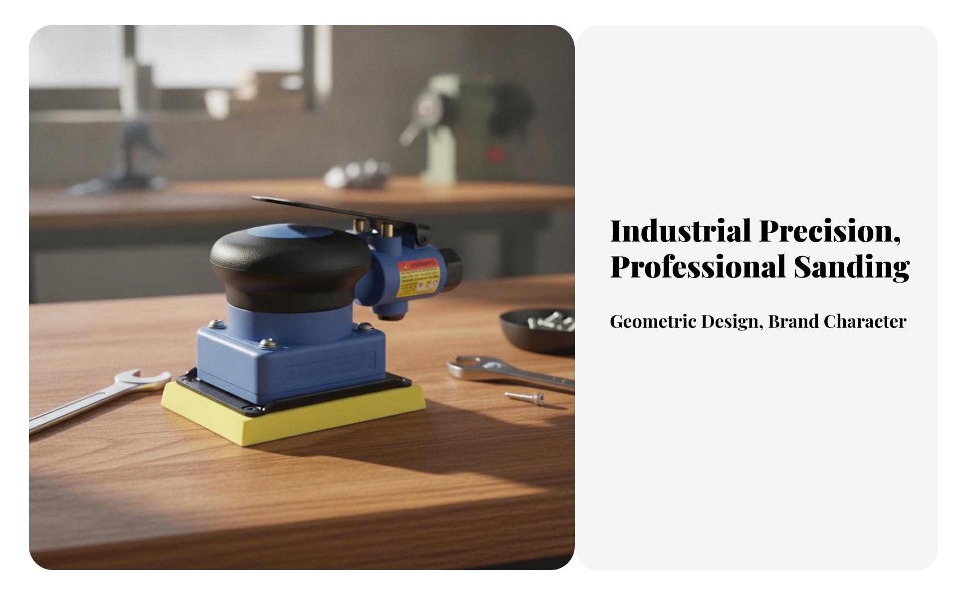 Pneumatic Sanding Machine Air-Powered Hand-Held Pneumatic Sander Slim