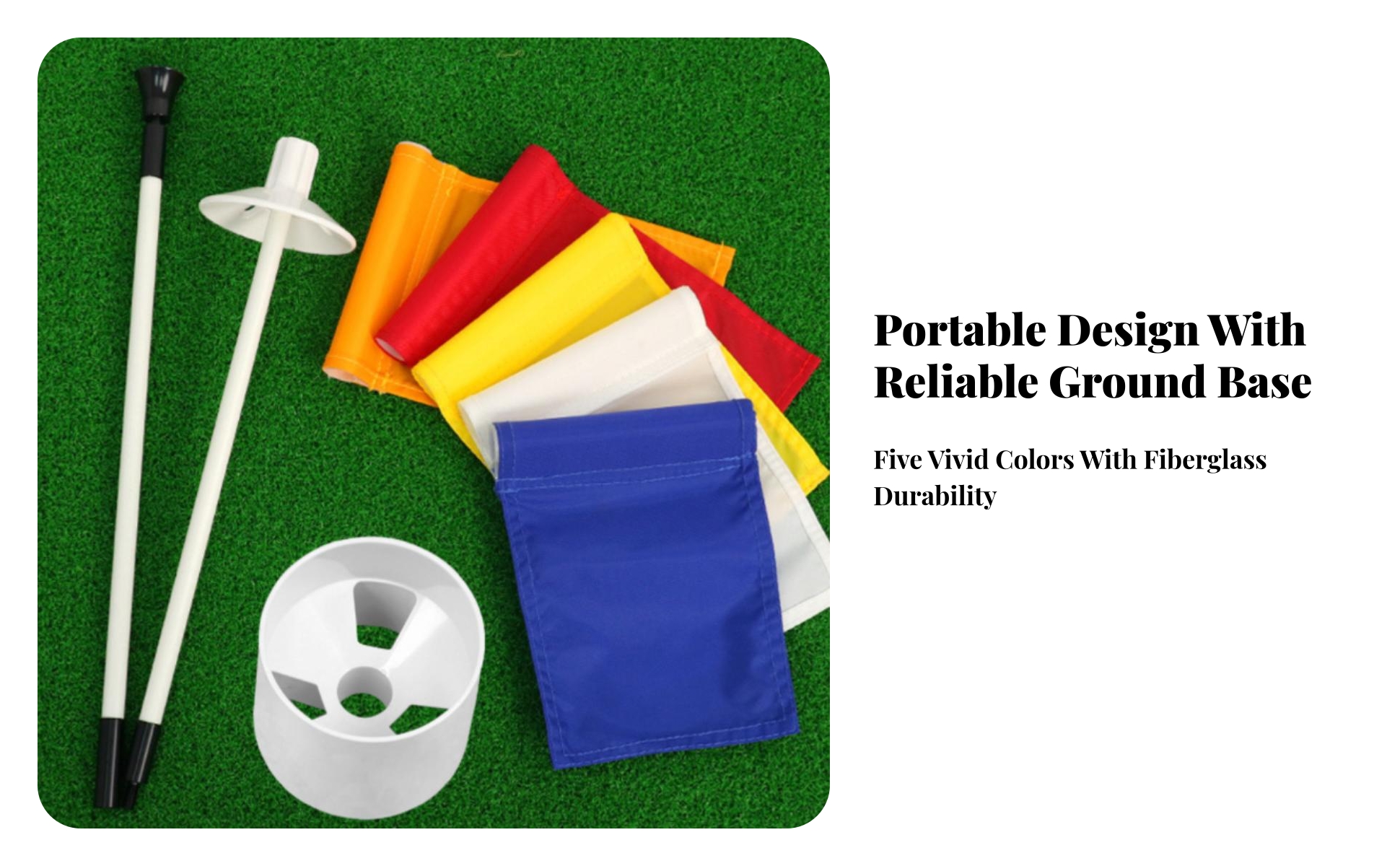Putting Green Flagstick Easy to Assemble Portable Golf Green Flagstick Sturdy