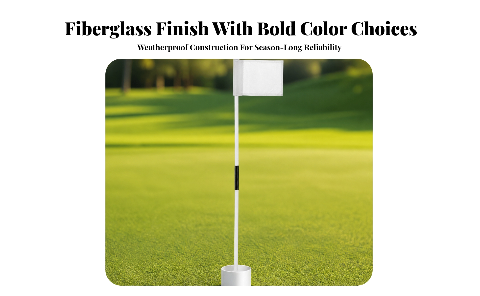 Putting Green Flagstick Easy to Assemble Portable Golf Green Flagstick Sturdy