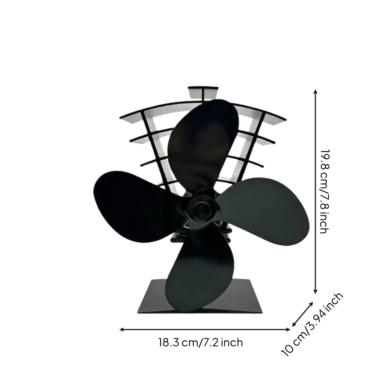 Heat-Powered Circulation Fan Cordless Thermoelectric Silent Operation