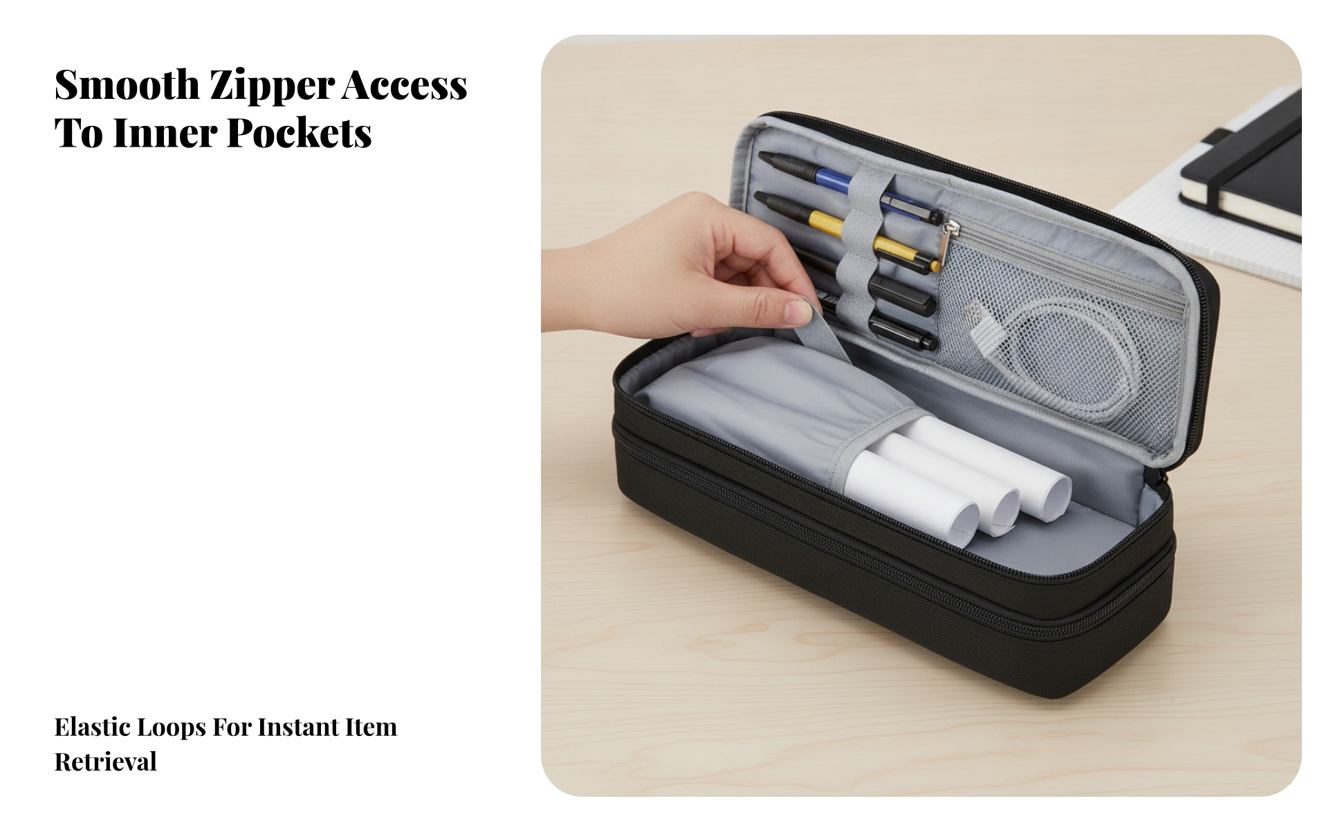 Thermal Printer Carrying Case Two-compartmentCompartment for Study Areas