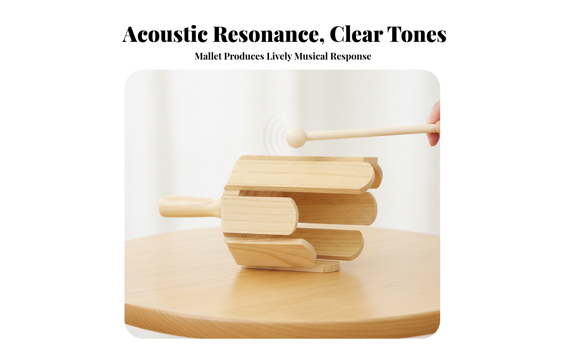 Wooden Xylophone with Mallets 8-Tone Xylophone with Mallets Solid Wood for Kids