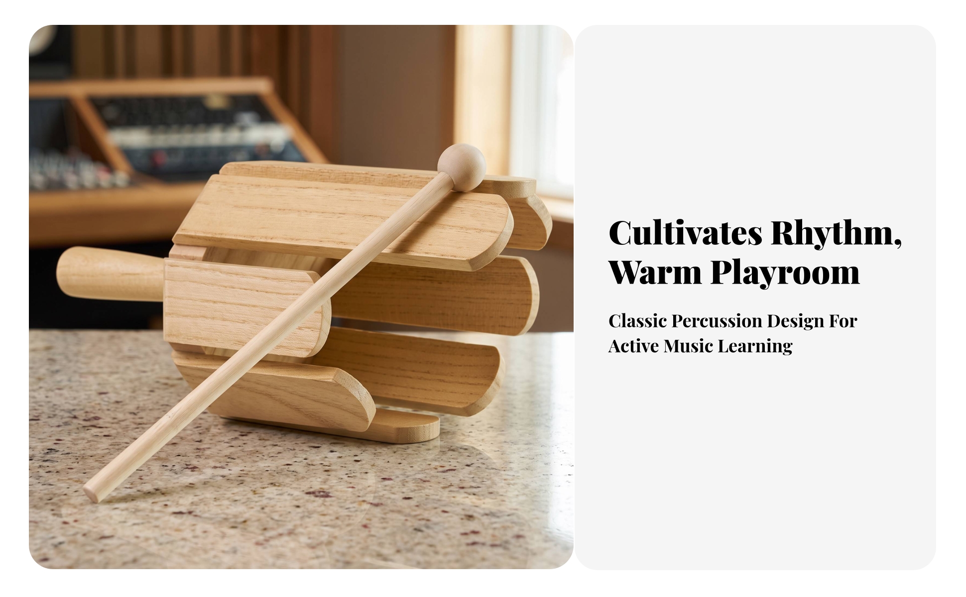 Wooden Xylophone with Mallets 8-Tone Xylophone with Mallets Solid Wood for Kids