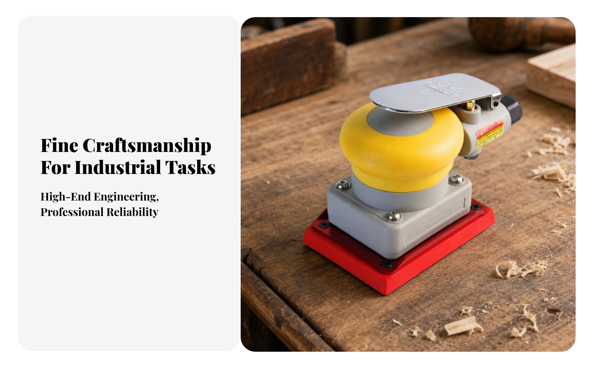 Pneumatic Sanding Machine Air-Powered Hand-Held Pneumatic Sander Slim