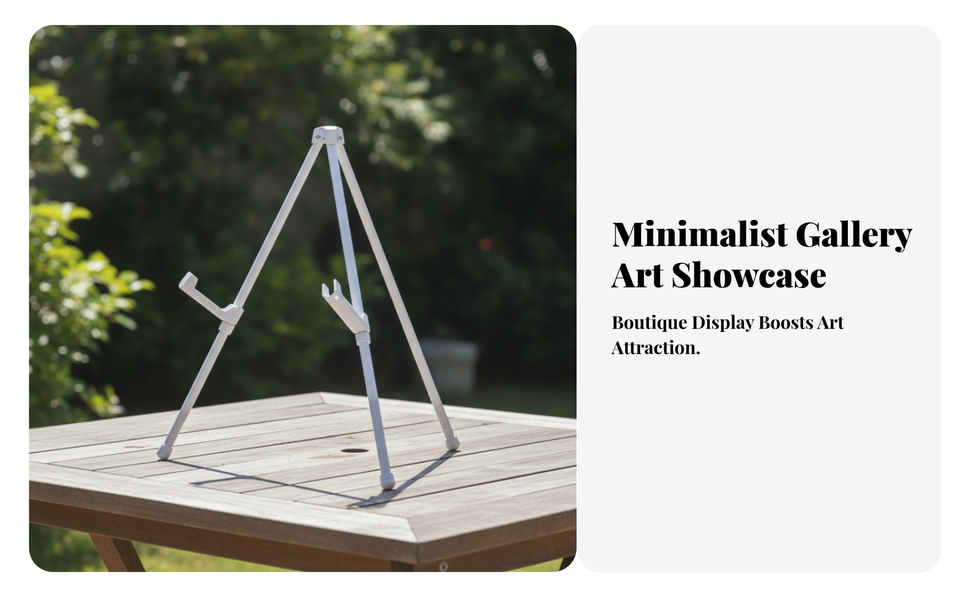 Metal Easel with Folding Frame Foldable Display Easel with Support Arms Portable
