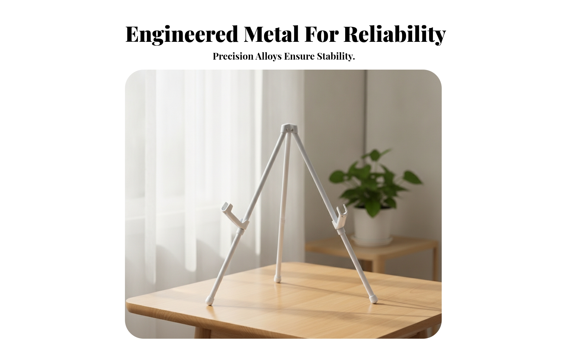 Metal Easel with Folding Frame Foldable Display Easel with Support Arms Portable