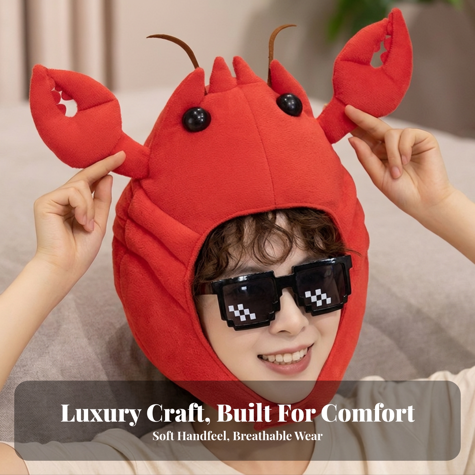 CRAWFISH HAT SOFT Costume Accessory Soft for Photo Booths, Party Goers ...