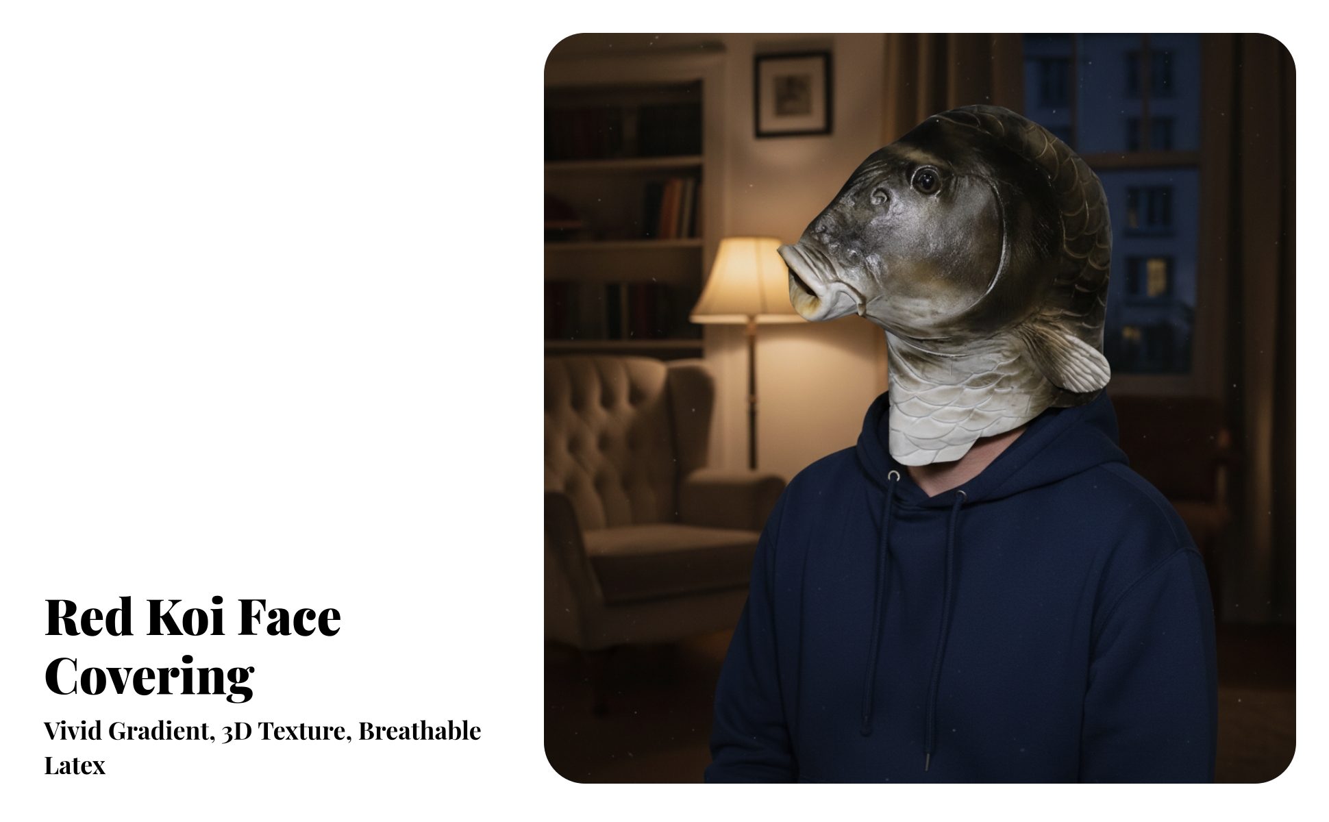 Aquatic Head Mask Funny Full Head Aquatic Mask Realistic for Halloween