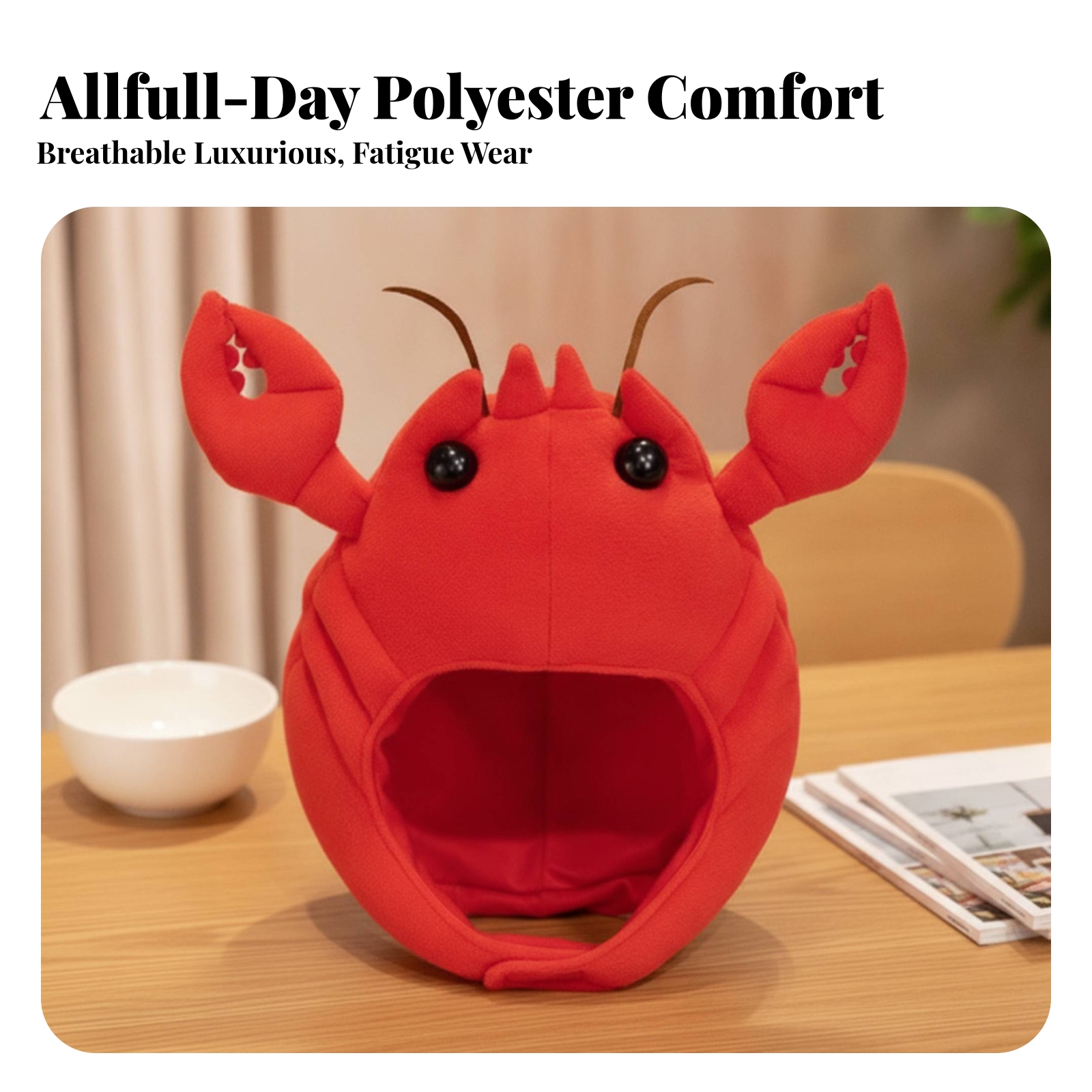 CRAWFISH HAT SOFT Costume Accessory Soft for Photo Booths, Party Goers ...