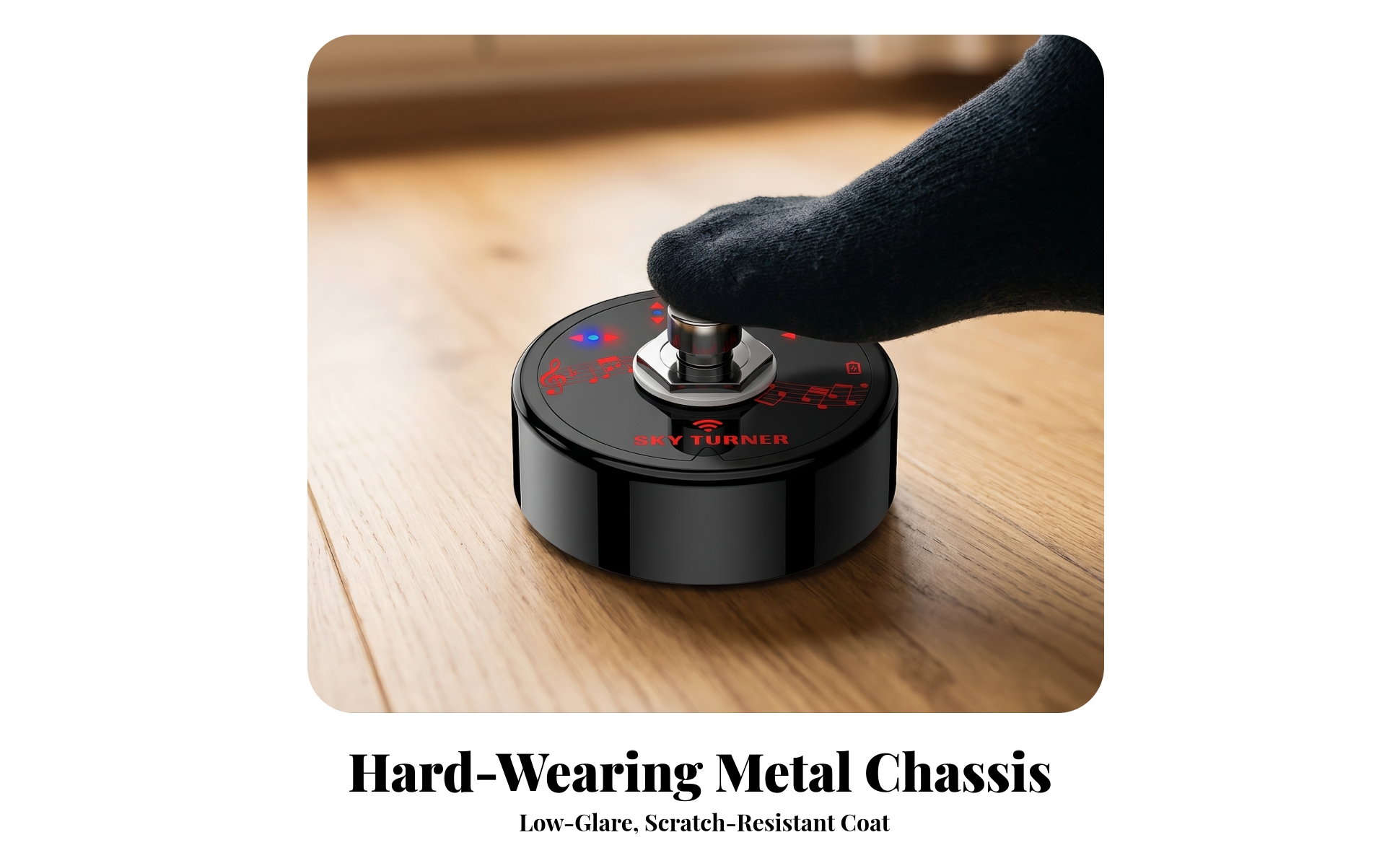 Foot Pedal Hands-without-Hands Bluetooth Page Turner Pedal for Rehearsals