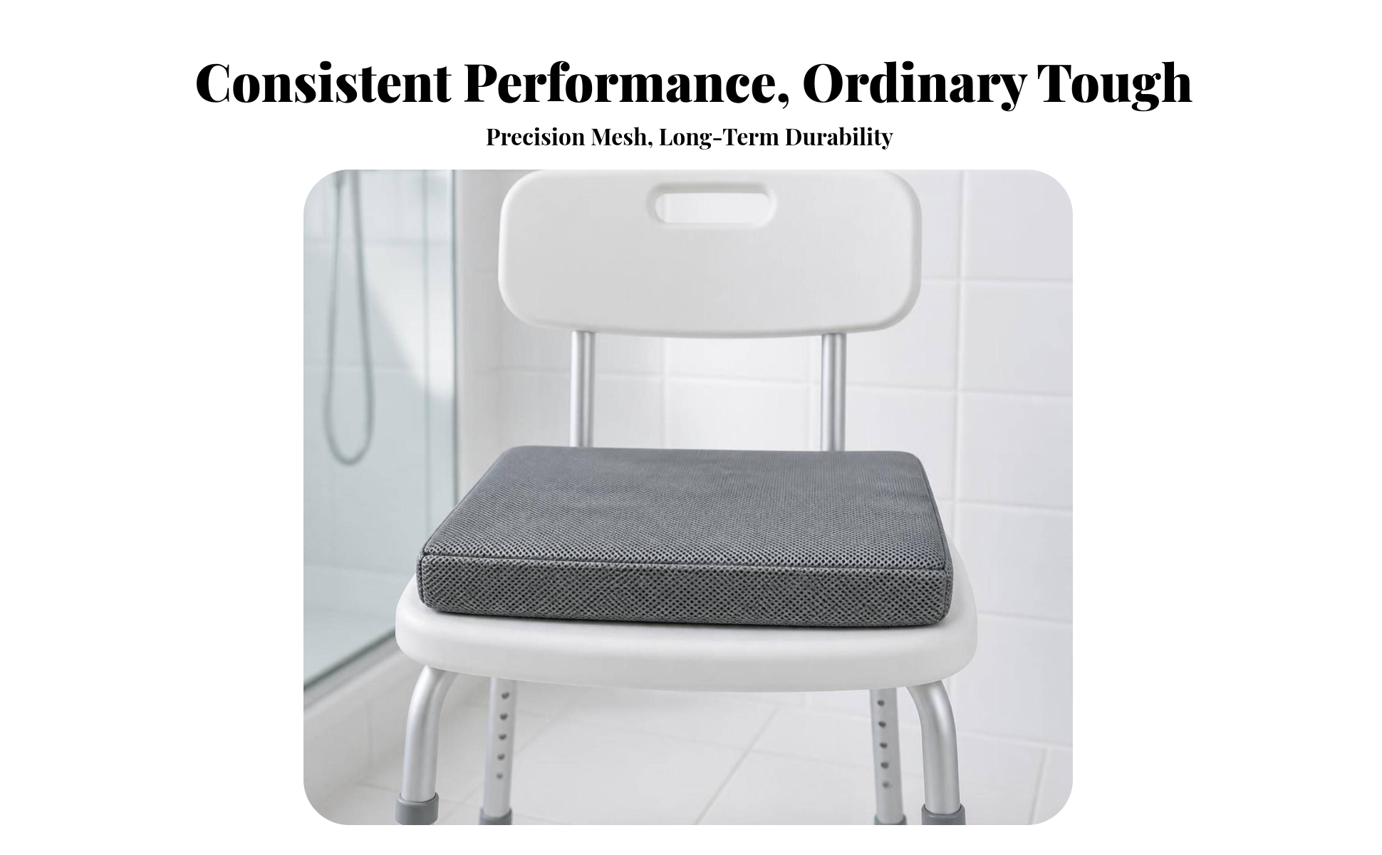 Bath Seat Cushion with Hanging Loop Quick-Drying Shower Chair Cushion Anti-Slip