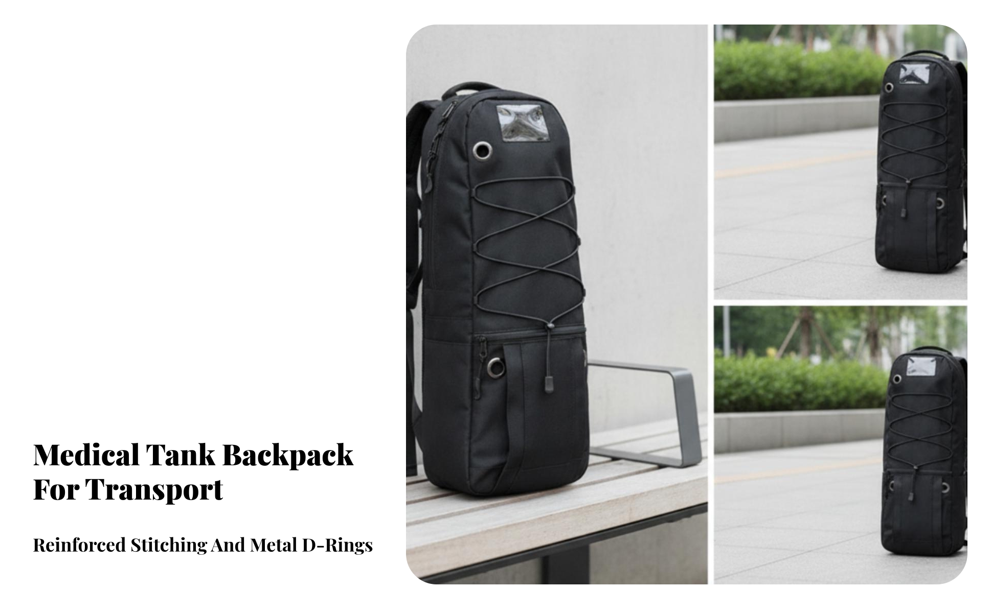 Portable O2 Cylinder Holder Cylinder Backpack Hands-Unrestricted for Travel