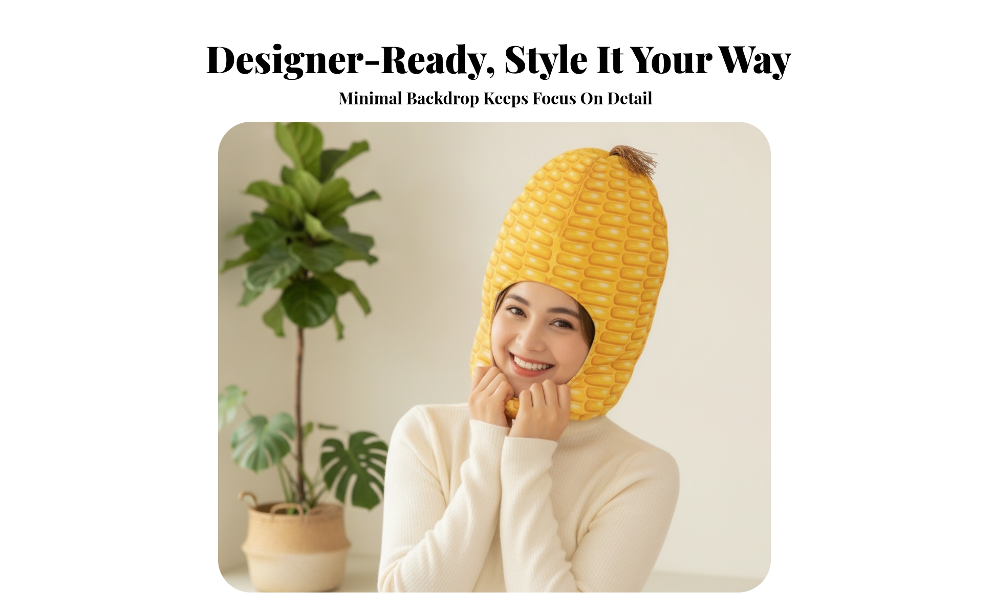 Corn Cob Headpiece Full-Coverage Corn Cob Hat Novelty for Stage Performances