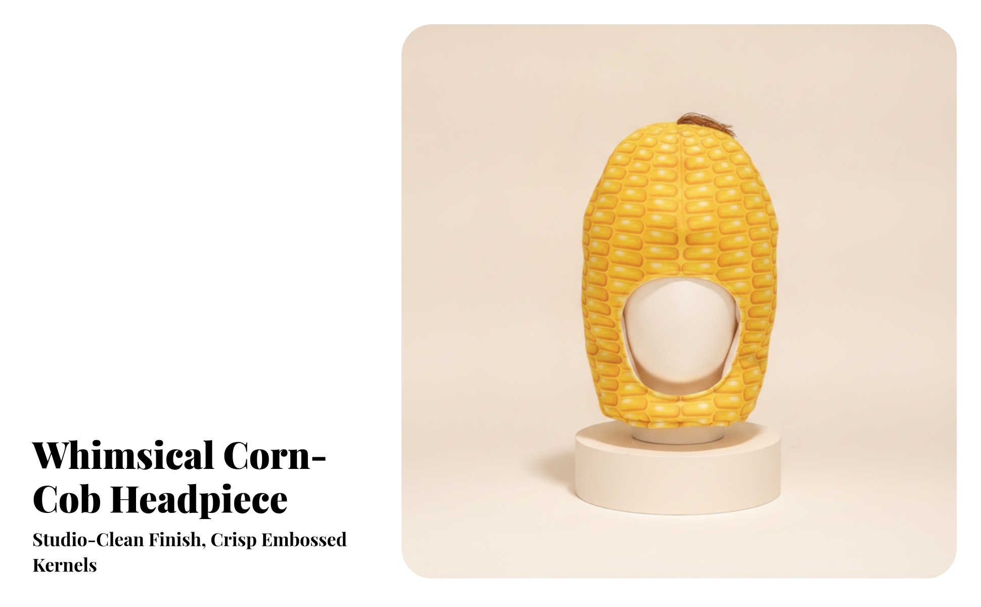 Corn Cob Headpiece Full-Coverage Corn Cob Hat Novelty for Stage Performances