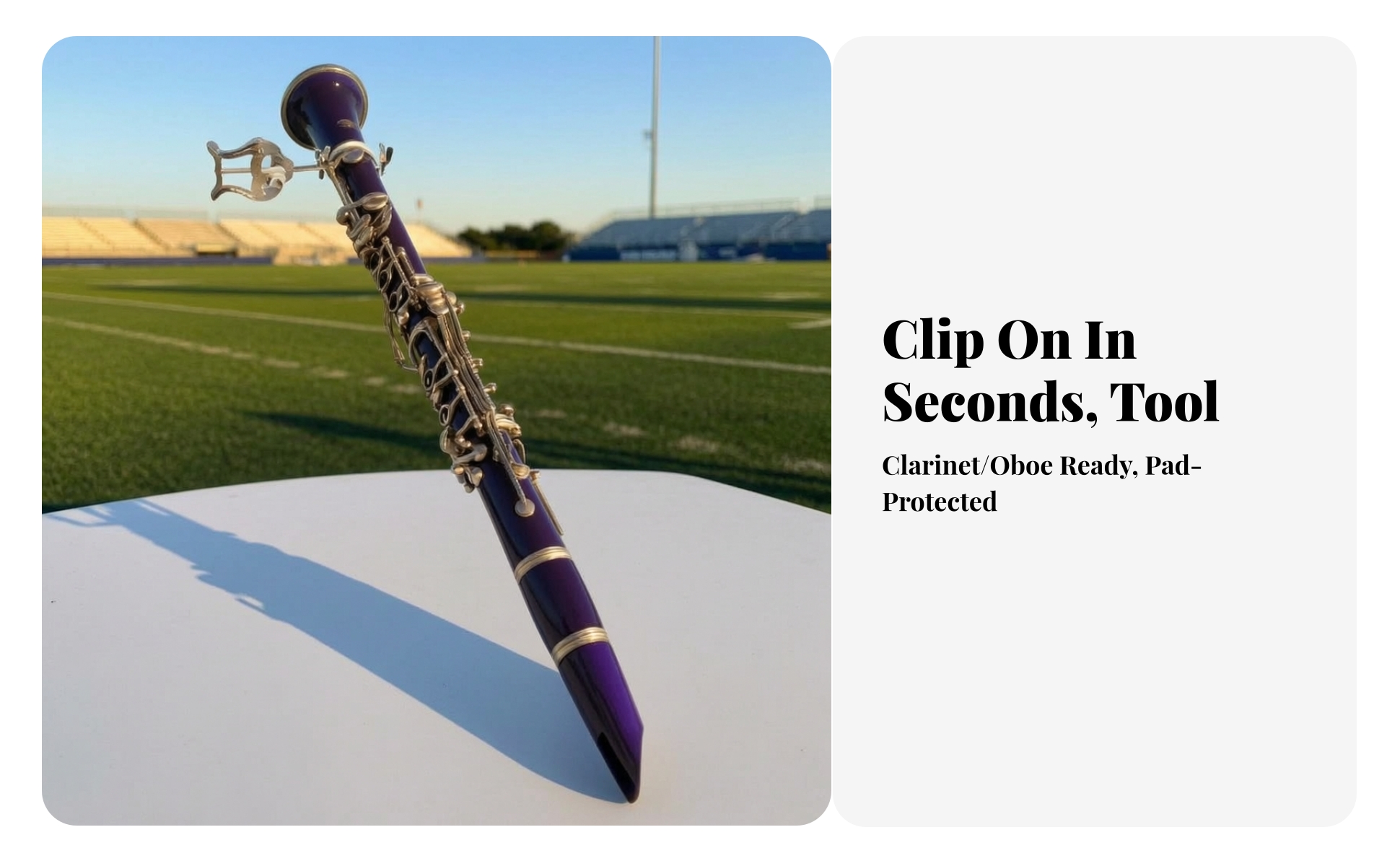 Marching Lyre Clip Portable Clarinet Lyre Holder Lightweight for Clarinetists