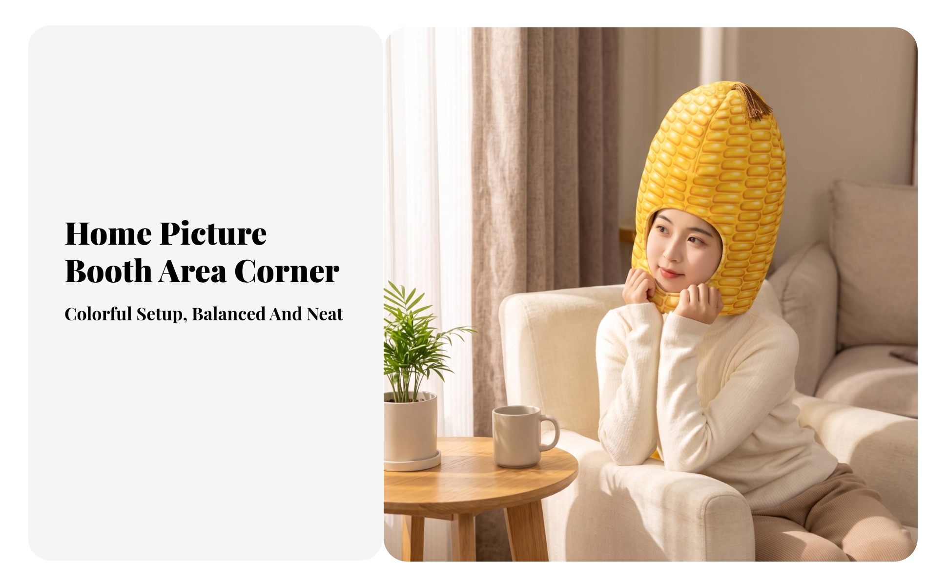 Corn Cob Headpiece Full-Coverage Corn Cob Hat Novelty for Stage Performances