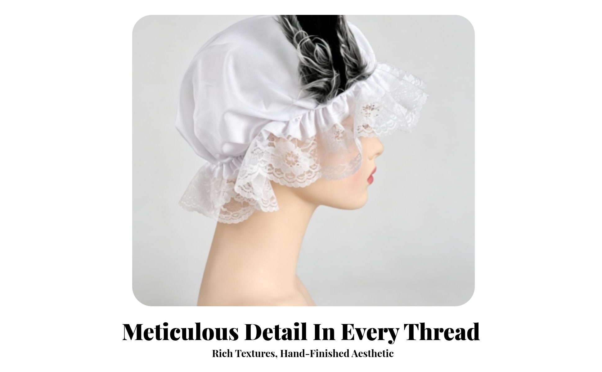 Bonnet de Grand-Mère avec Oreilles de En Fausse pour Fête Costumée