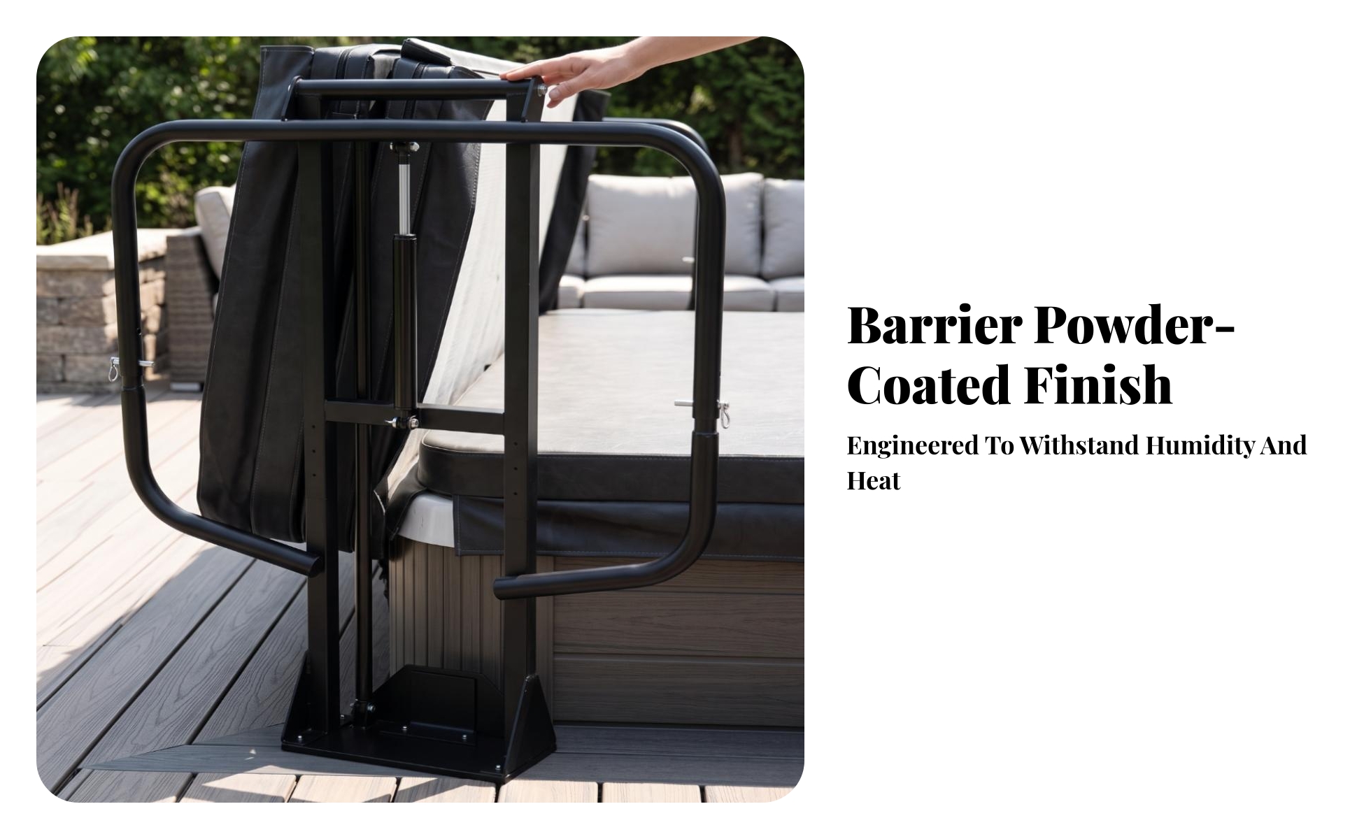 Hot Tub Cover Lifter with Gas Springs Heavy-Duty Hot Tub Cover Lifter