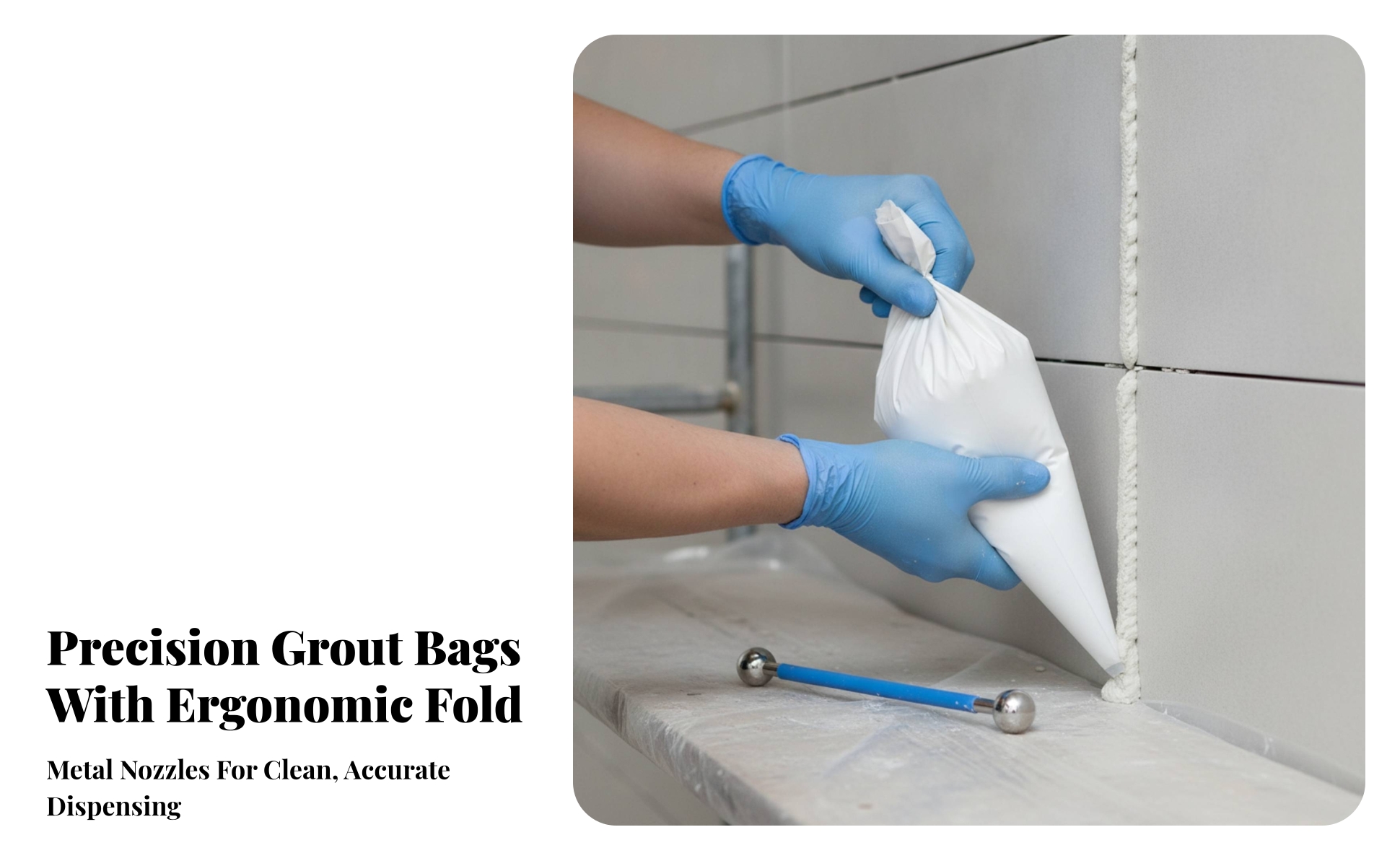20 Pieces Triangular Grout Bag Cuttable Tip Grout Bag Thin Mortar for Masons