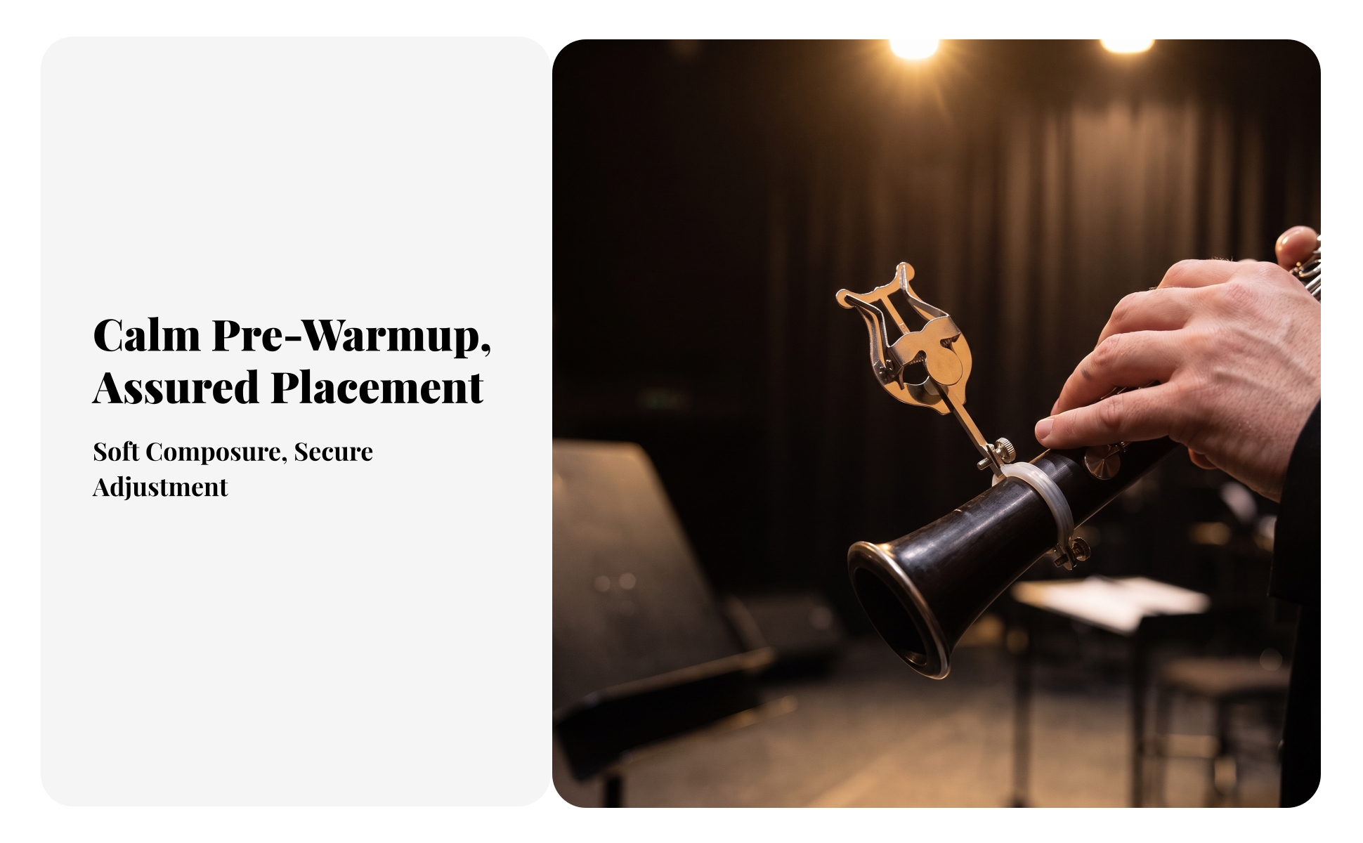 Marching Lyre Clip Portable Clarinet Lyre Holder Lightweight for Clarinetists