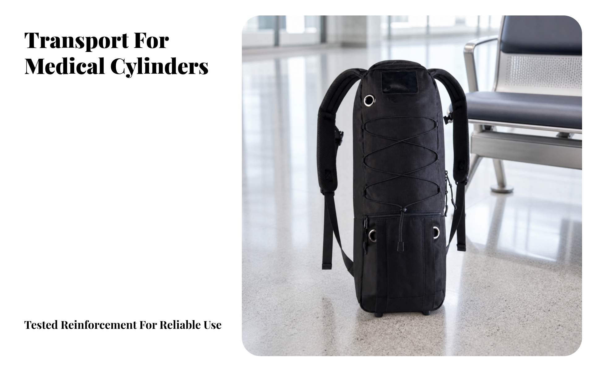 Portable O2 Cylinder Holder Cylinder Backpack Hands-Unrestricted for Travel