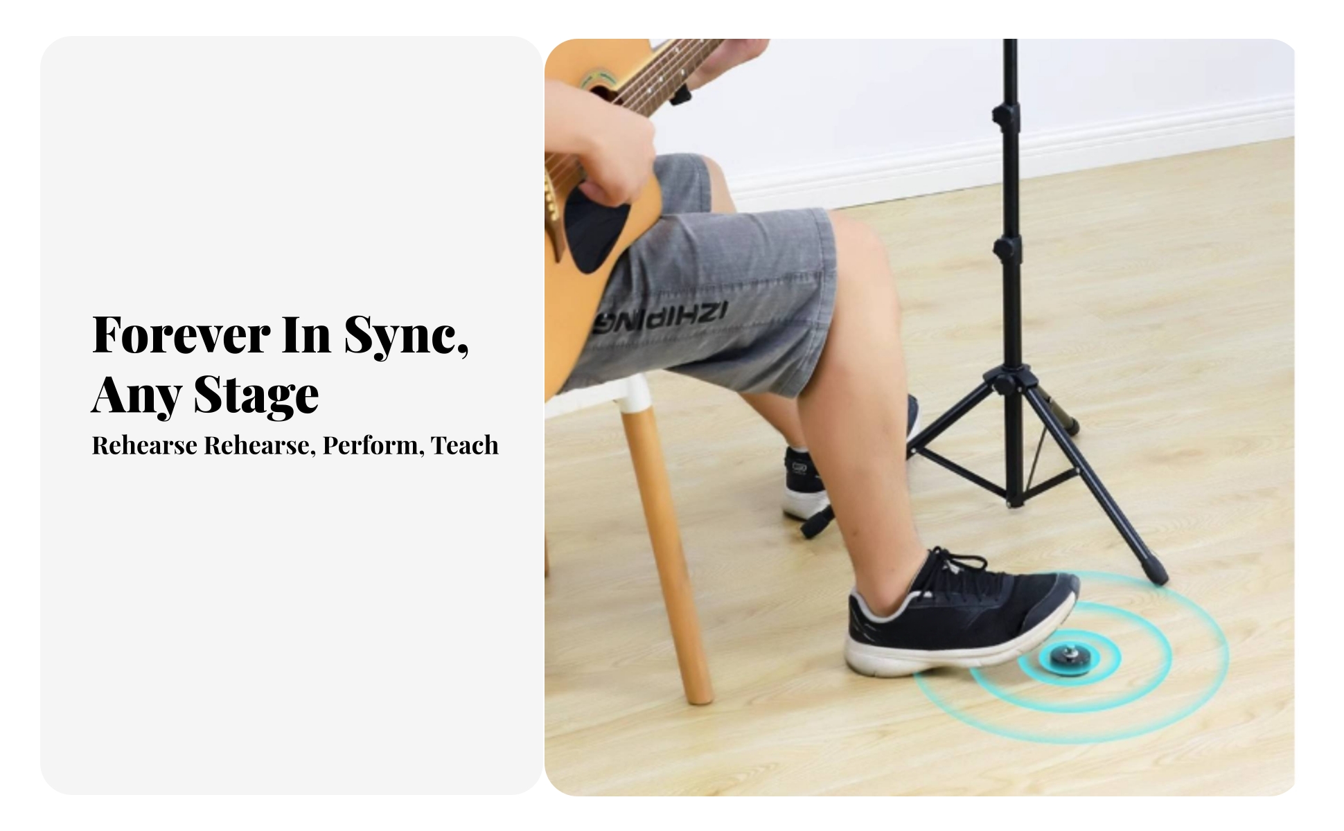Foot Pedal Hands-without-Hands Bluetooth Page Turner Pedal for Rehearsals