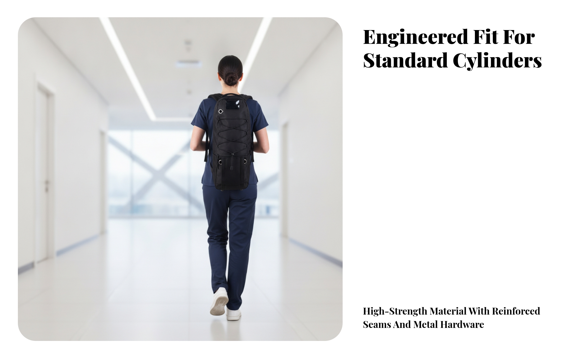 Portable O2 Cylinder Holder Cylinder Backpack Hands-Unrestricted for Travel