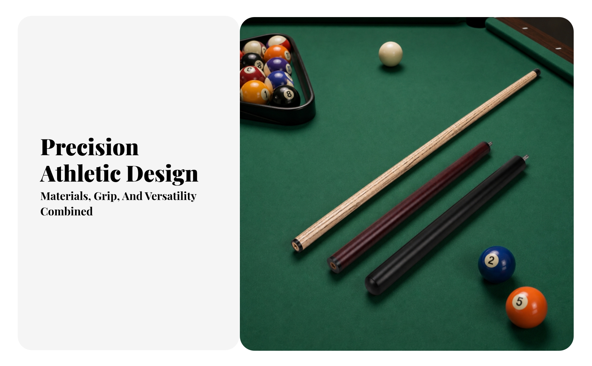 Pool Stick Wrapless Break Jump Cue Chip-Proof for Game Room