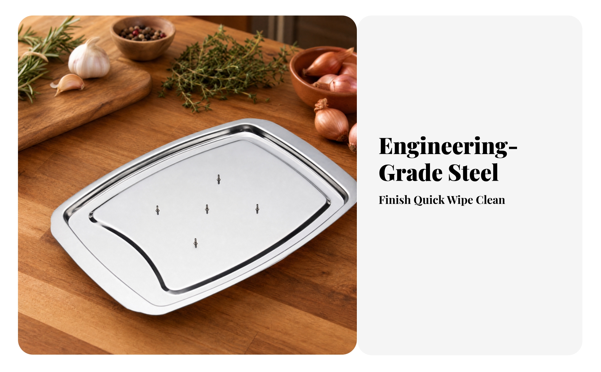 Rectangular Stainless Steel Roaster for Sunday Roasts, Holiday Meals