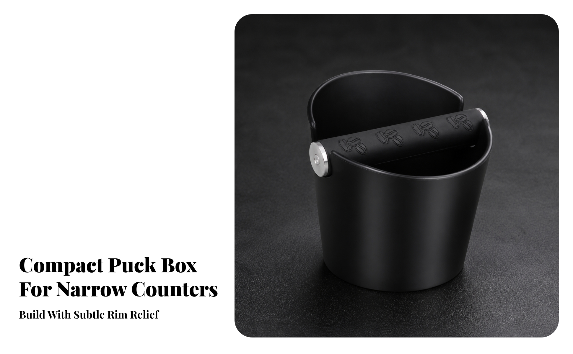 Knock Box Kompakt Kaffee-Abschlagbehälter Platzsparend für Küche, Büro, Baristas