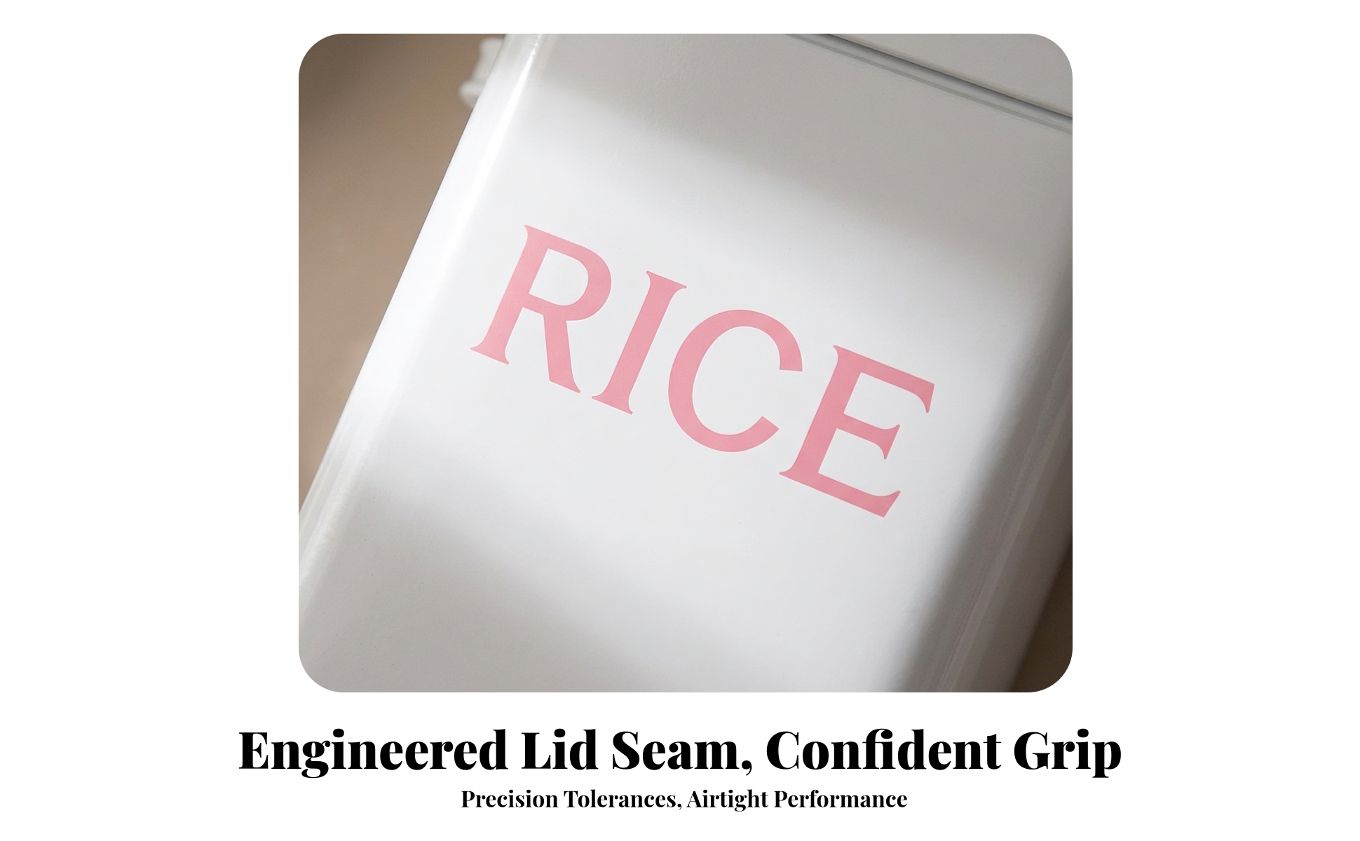 Rice Storage Container with Scoop Airtight Metal Rice Container with Lid Compact