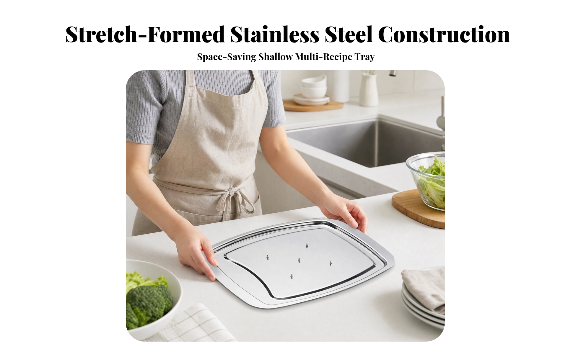 Rectangular Stainless Steel Roaster for Sunday Roasts, Holiday Meals