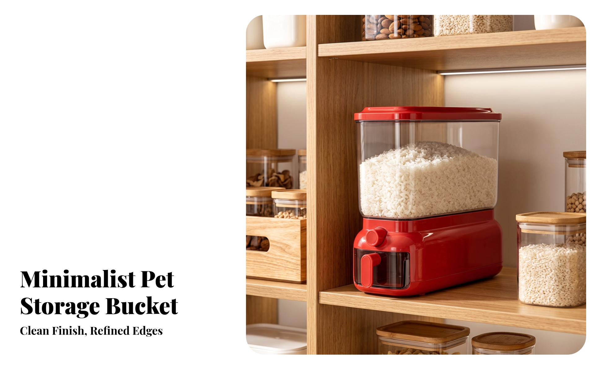 Rice Dispenser Compact Rice Storage Container Airtight for Pantry, Households