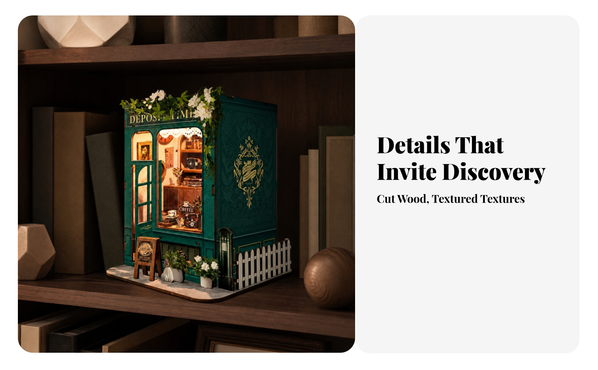 DIY Miniature House Kit Decorative 3D Miniature House Model Creative for Adults