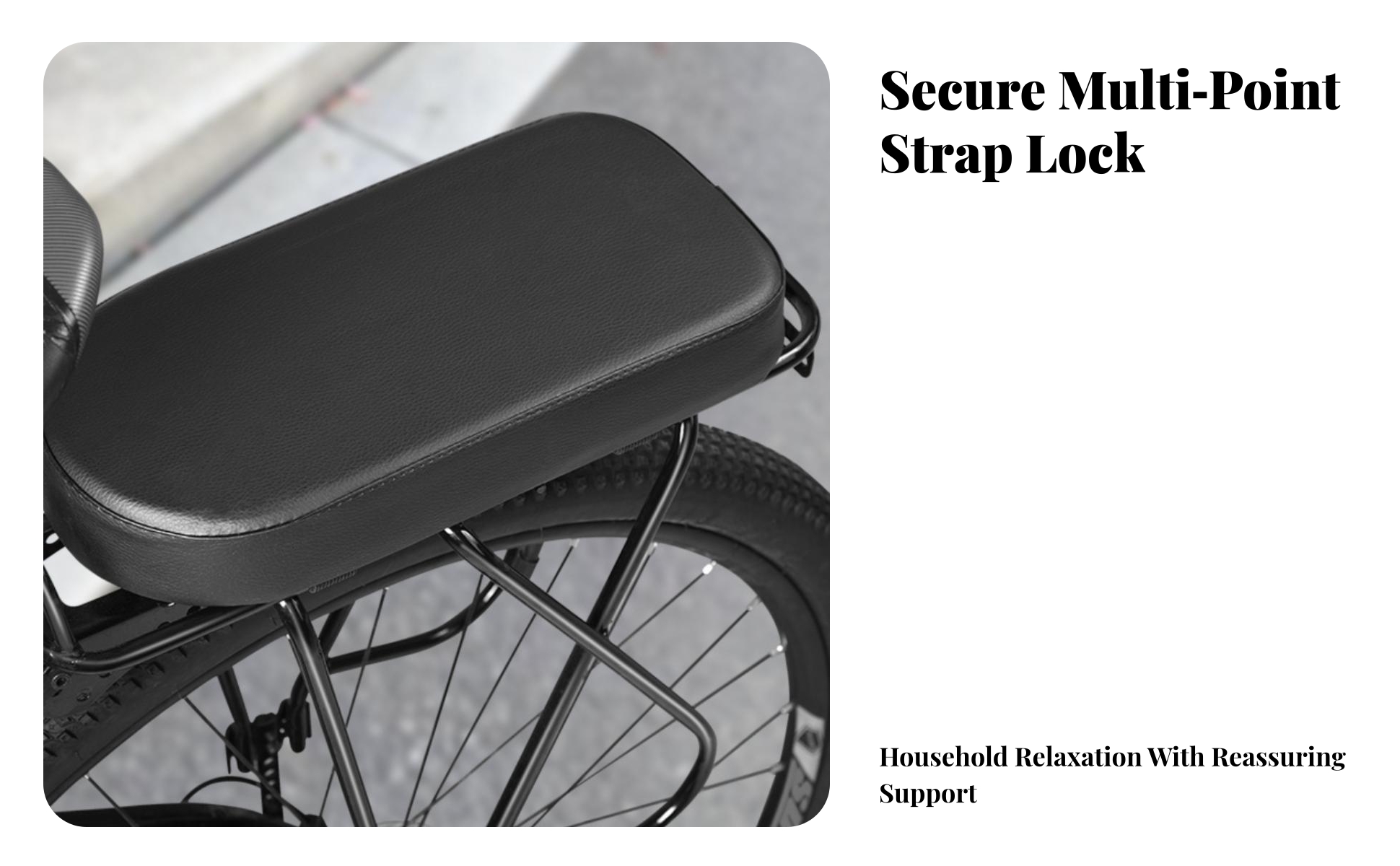 Bike Rear Seat Cushion Comfortable Bike Rear Seat Cushion Easy to Install